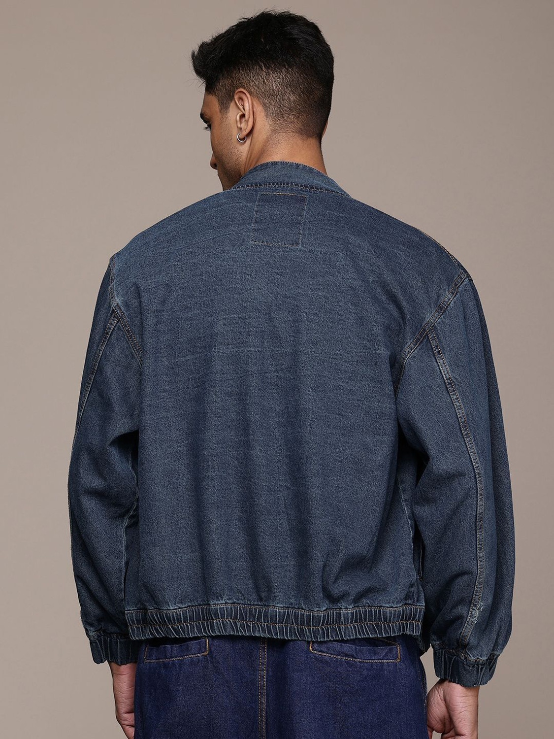 Image of Roadster Men Solid Bomber Jacket