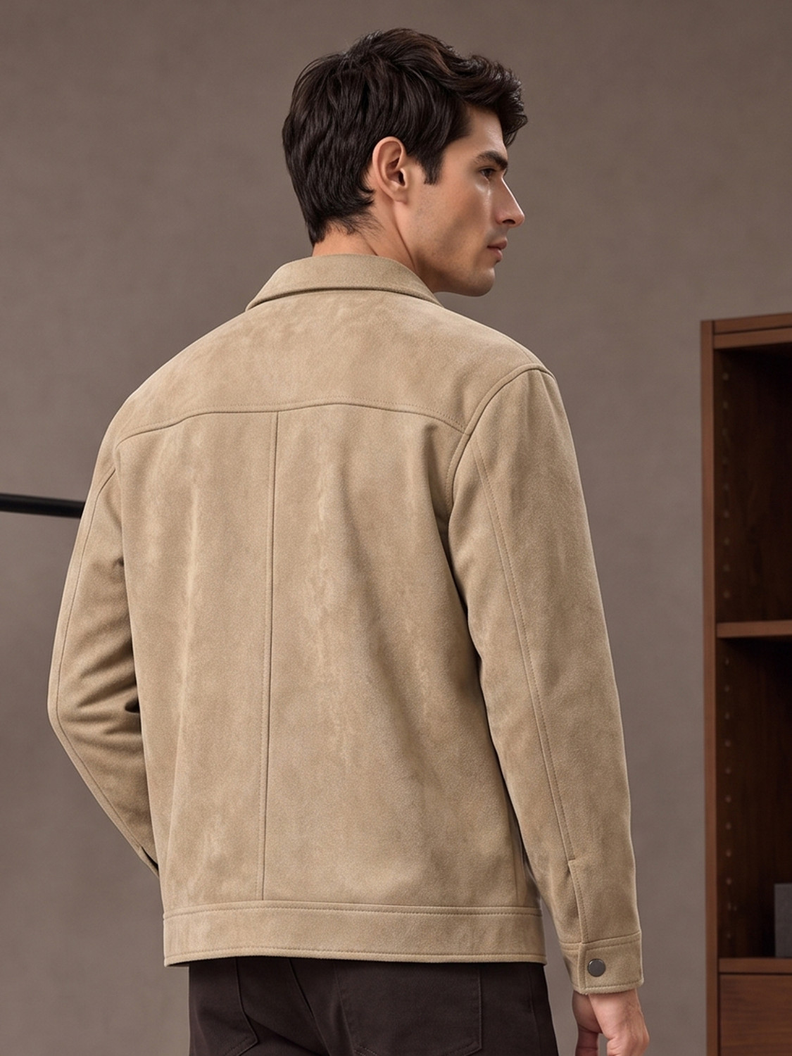 Image of NOBERO Men Solid Shacket