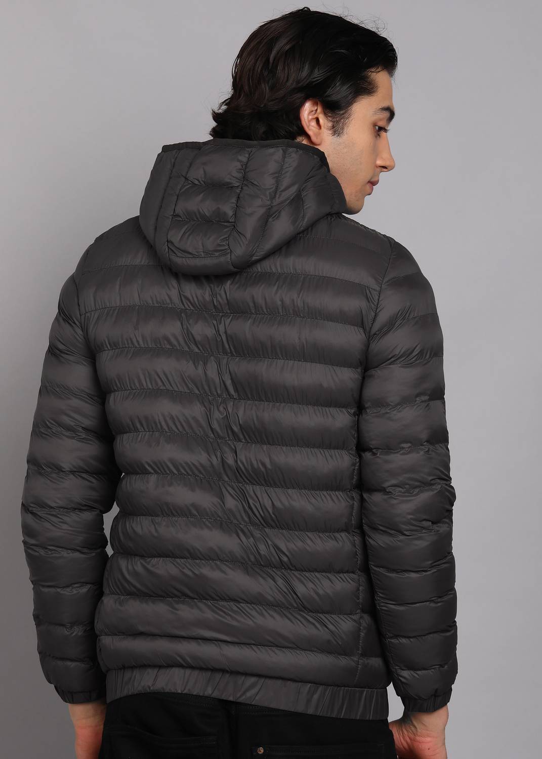 fort collins grey cropped puffer jacket
