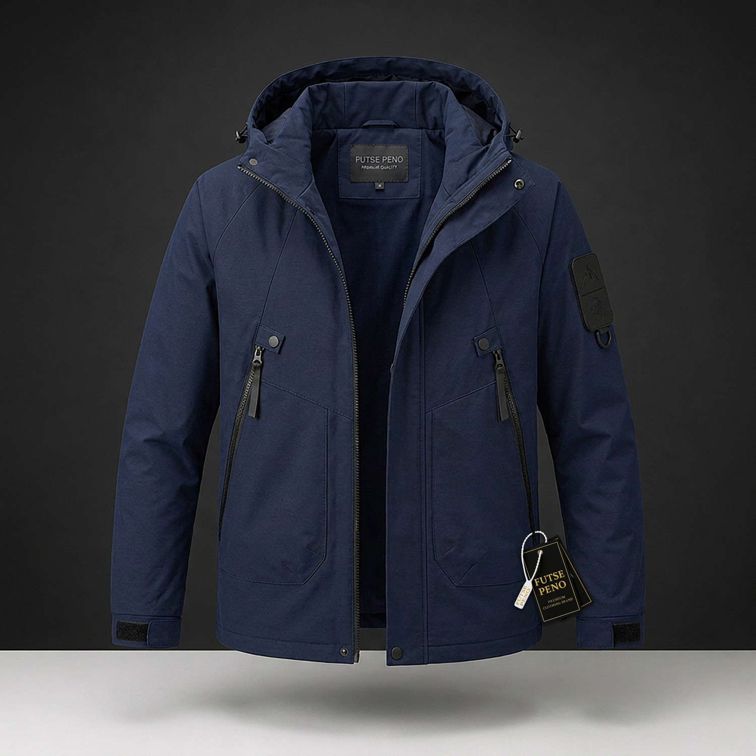 Image of FUTSE PENO Full Sleeve Solid Men Jacket