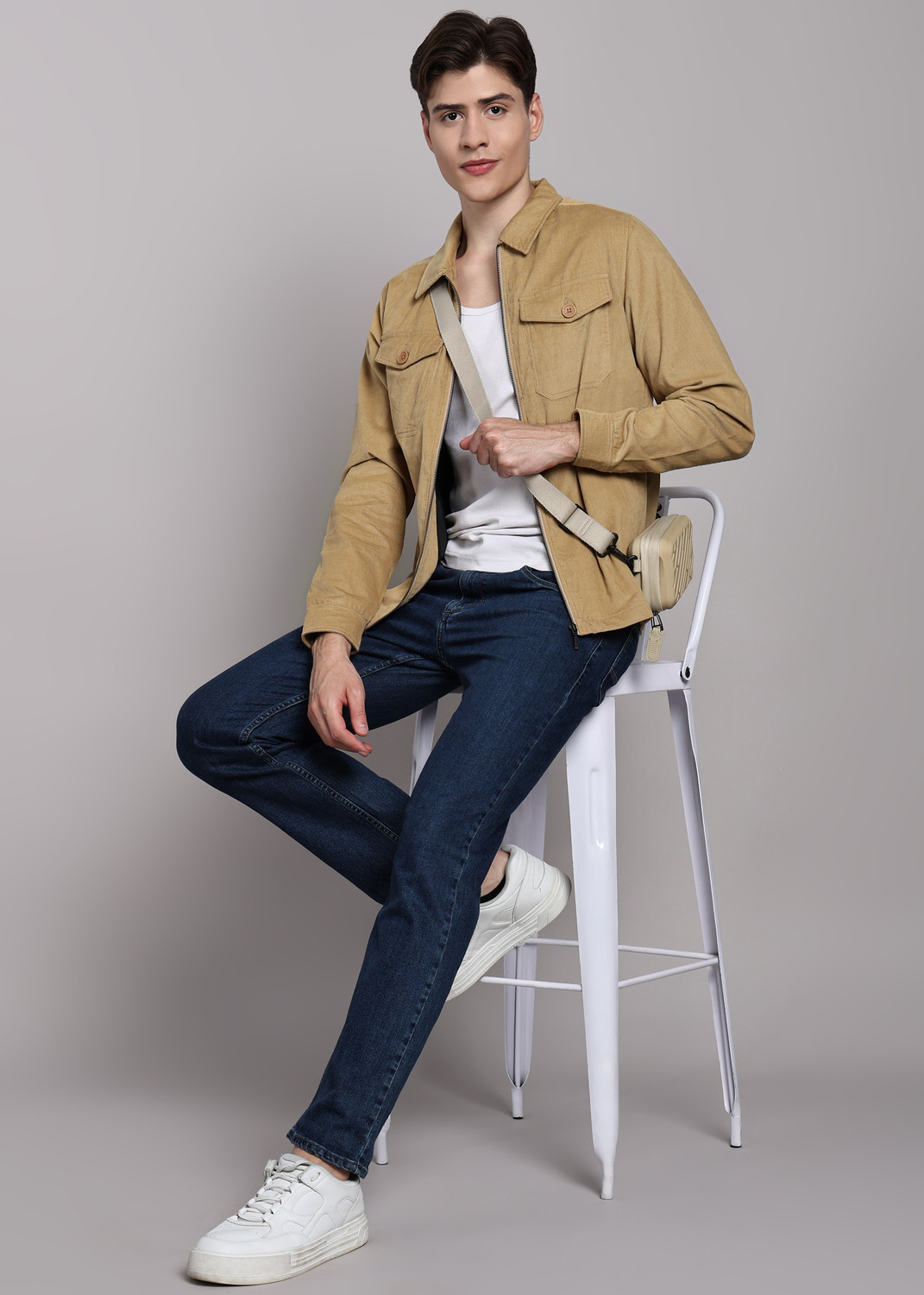 Image of Allen Solly Full Sleeve Solid Men Jacket