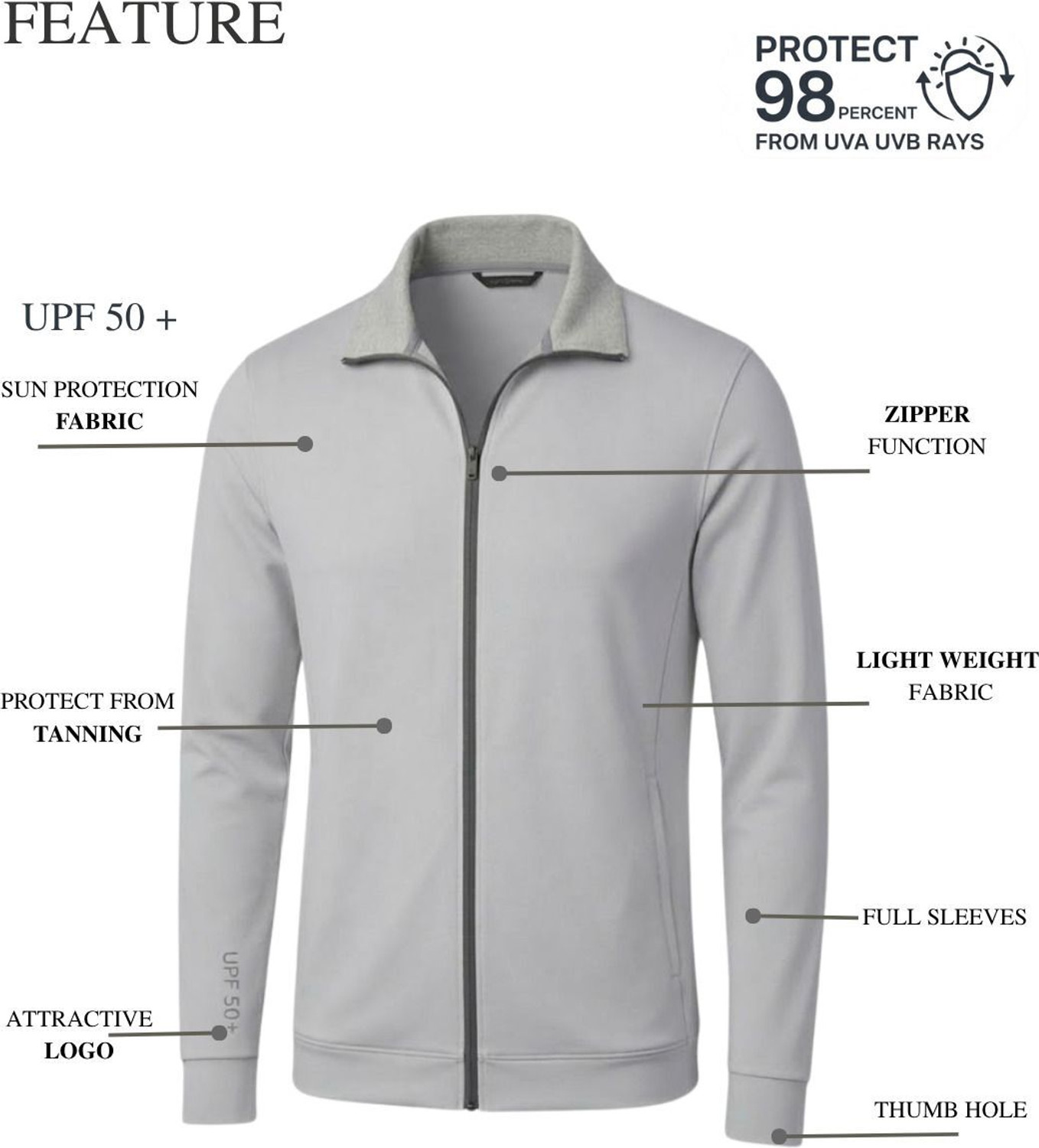 Image of Caraba Full Sleeve Solid Men Jacket
