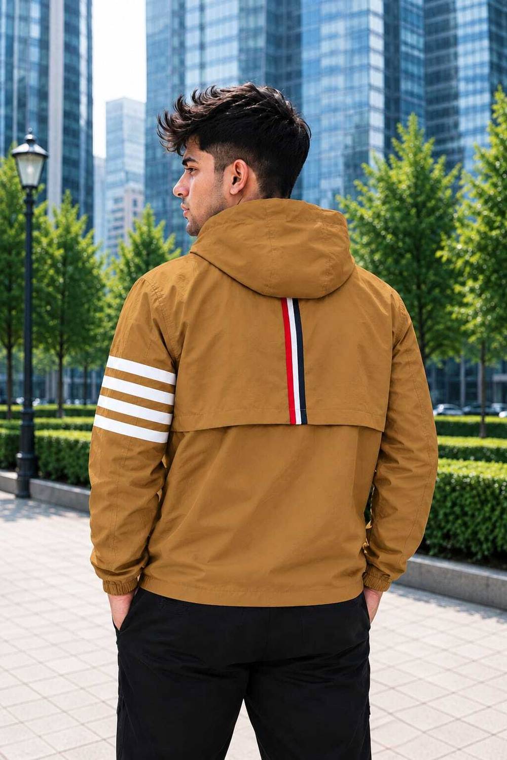 FLYXO Full Sleeve Striped Men Jacket - Image 3