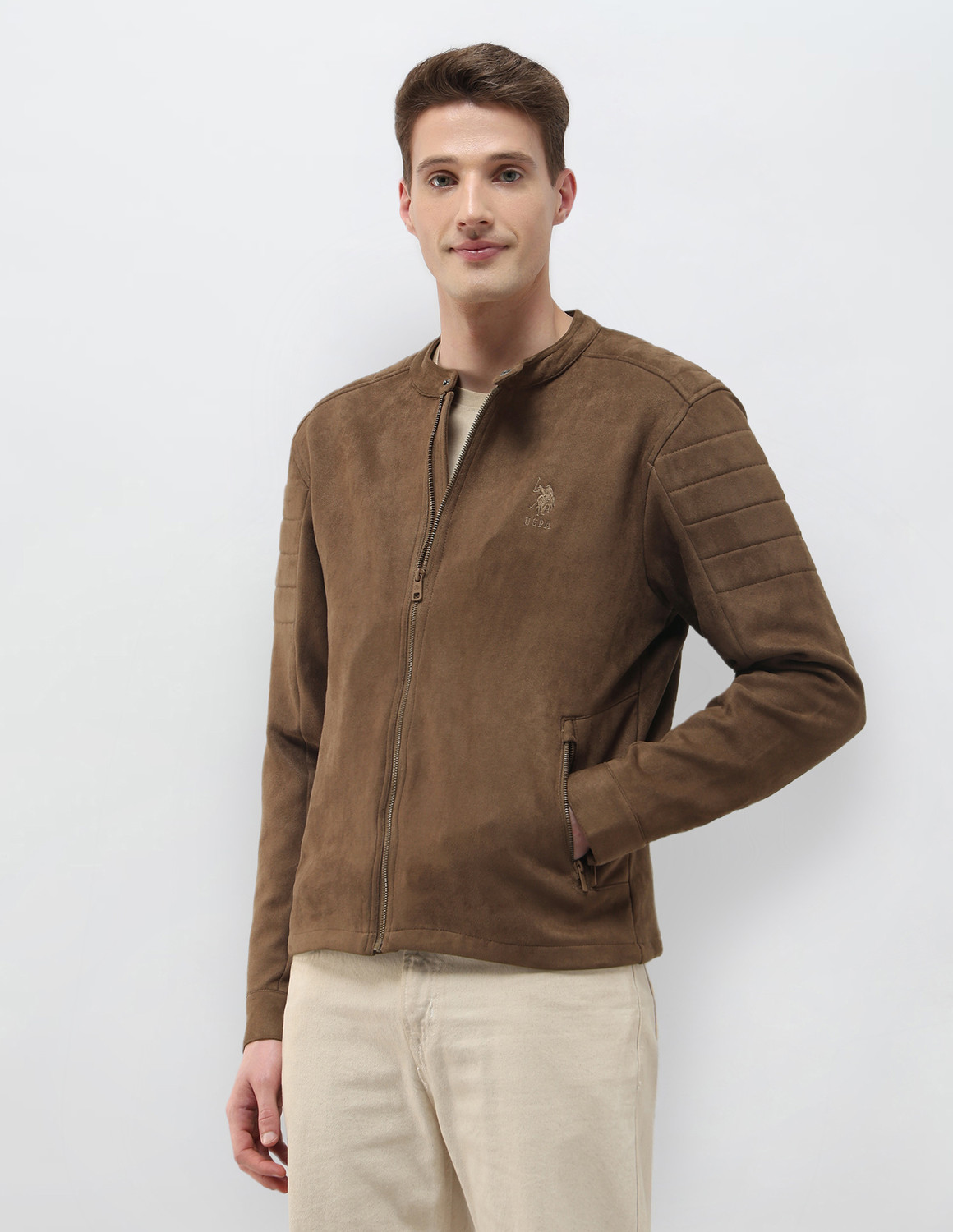 Image of U.S. Polo Assn. Denim Co. Full Sleeve Solid Men Jacket