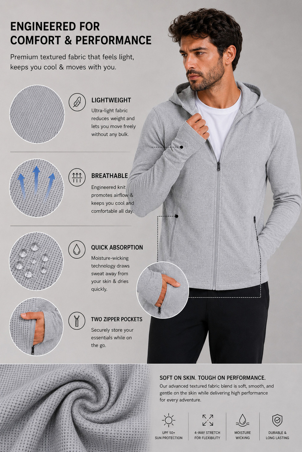Image of Meerza Full Sleeve Solid Men Jacket