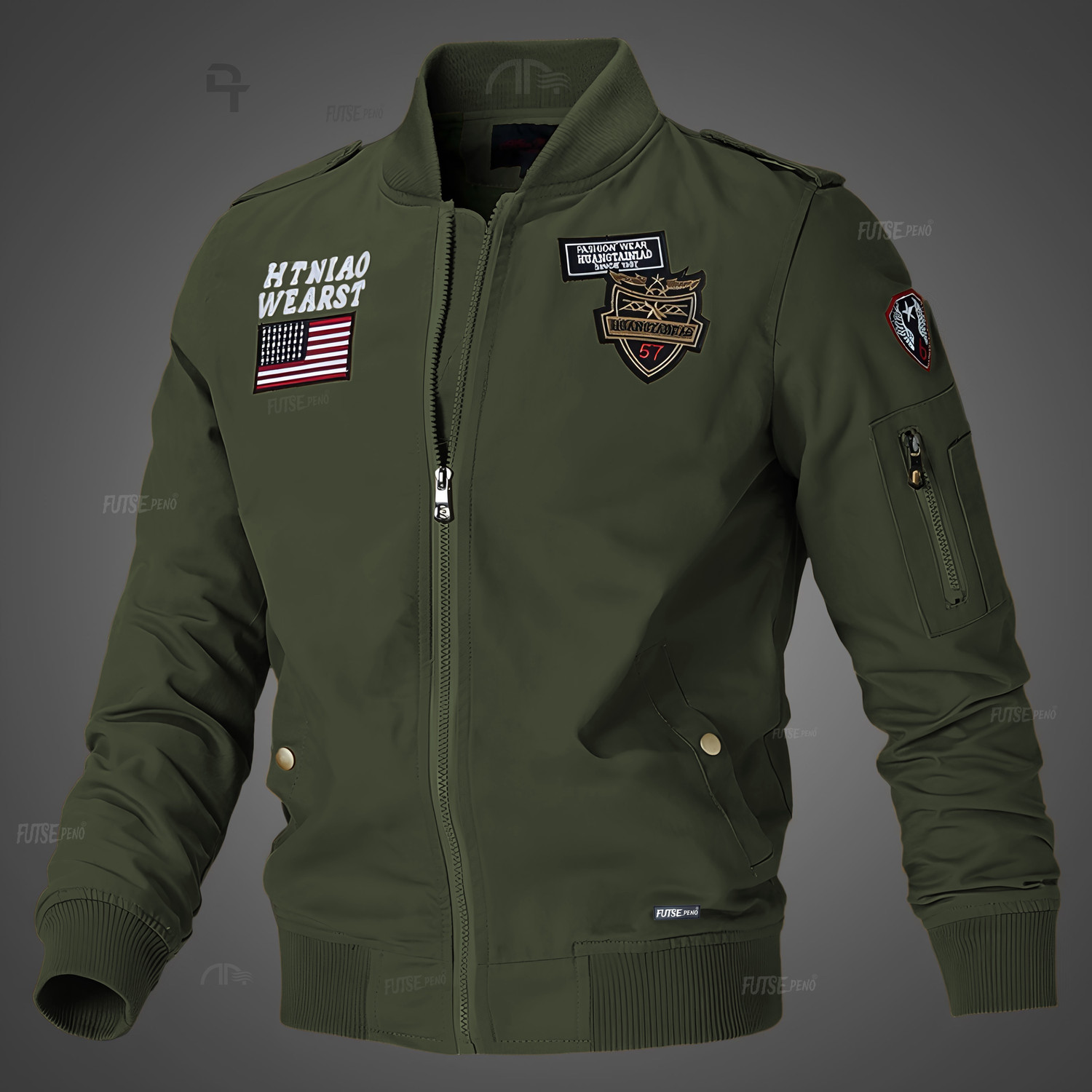 Image of FUTSE PENO Full Sleeve Printed, Applique Men Jacket