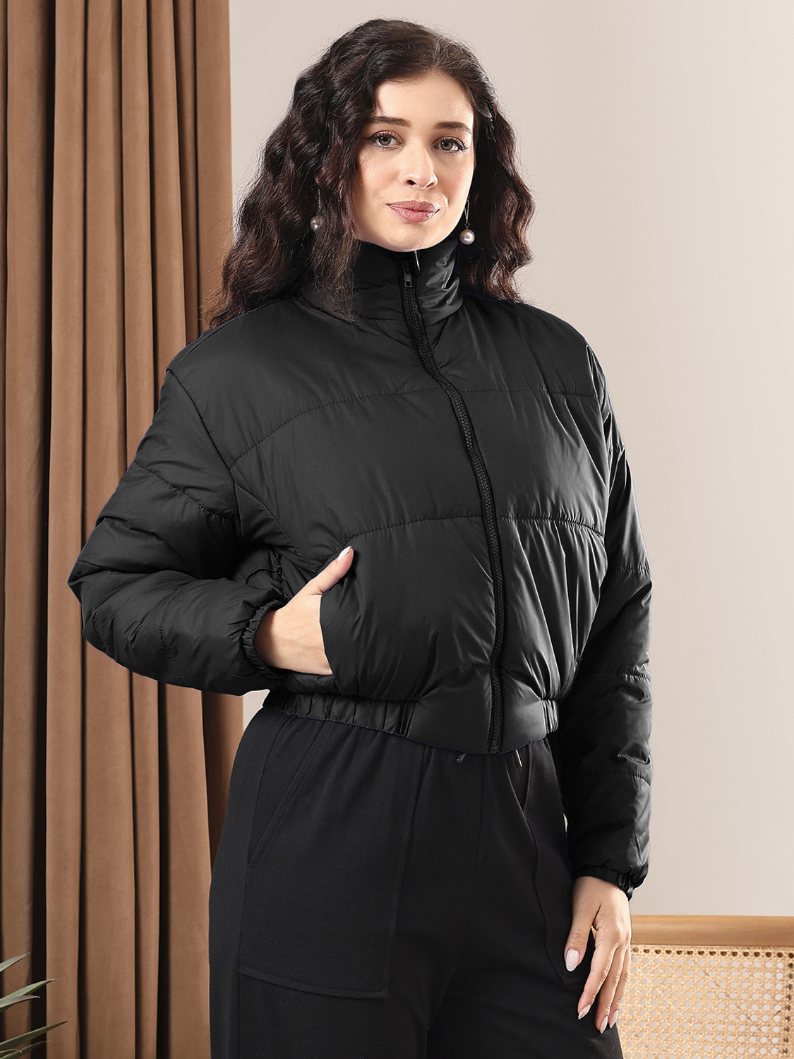 Image of KOTTY Women Solid Puffer Jacket