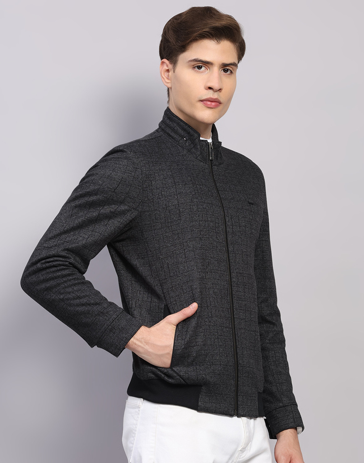 Image of MONTE CARLO Men Checkered Casual Jacket