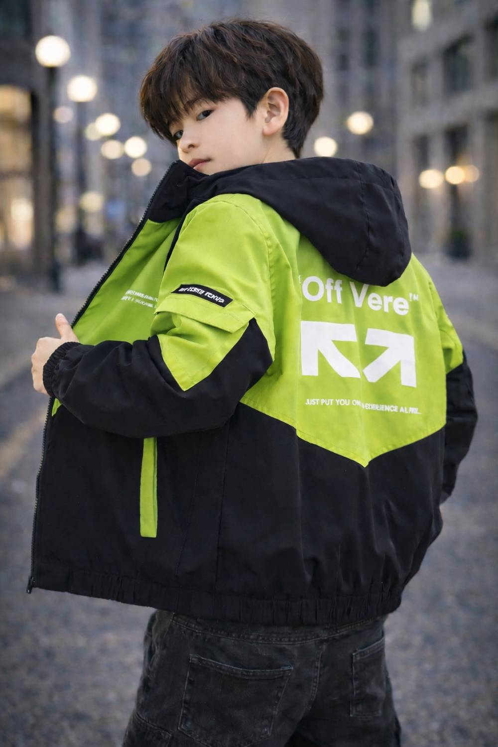 Azy Boys Full Sleeve Applique Jacket - Image 1