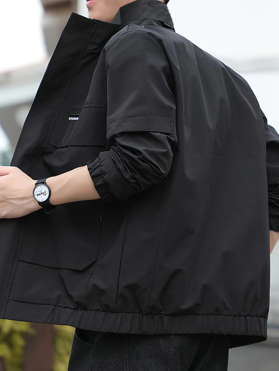 Image of R.Code by The Roadster Life Co. Full Sleeve Solid Men Jacket