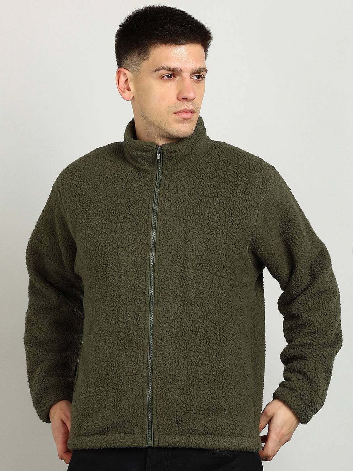 Alan Jones Full Sleeve Self Design Men Jacket