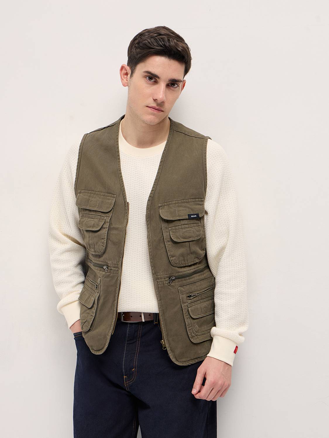 THE BEAR HOUSE Sleeveless Solid Men Jacket
