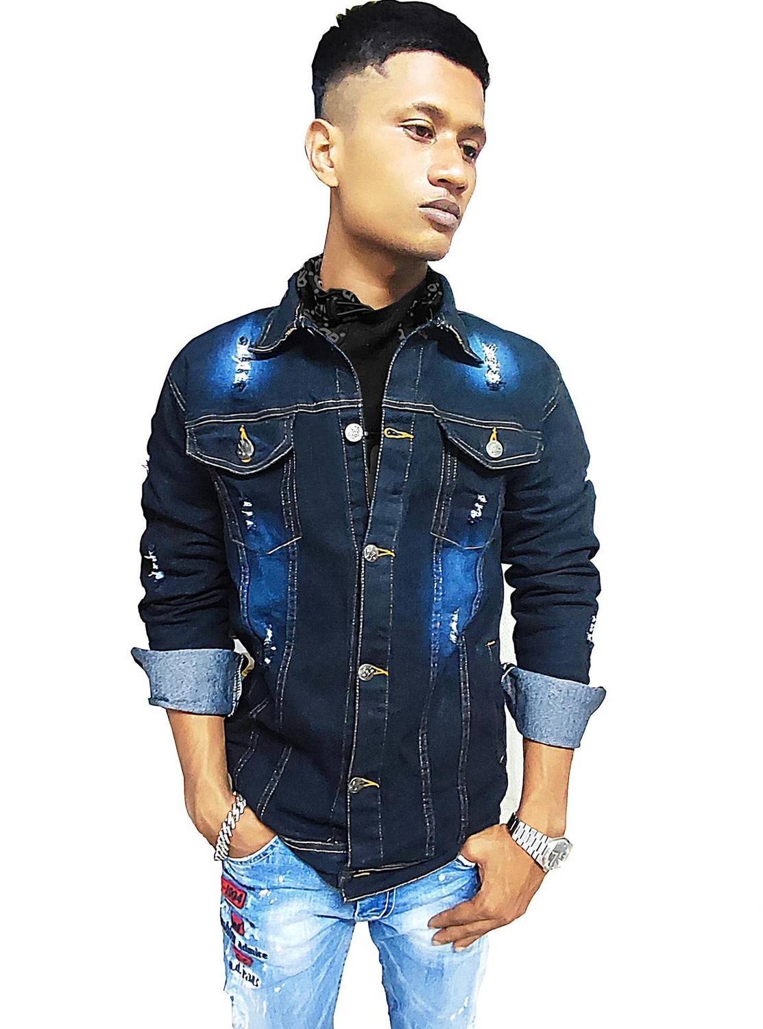 ATHRZ Full Sleeve Washed Men Denim Jacket