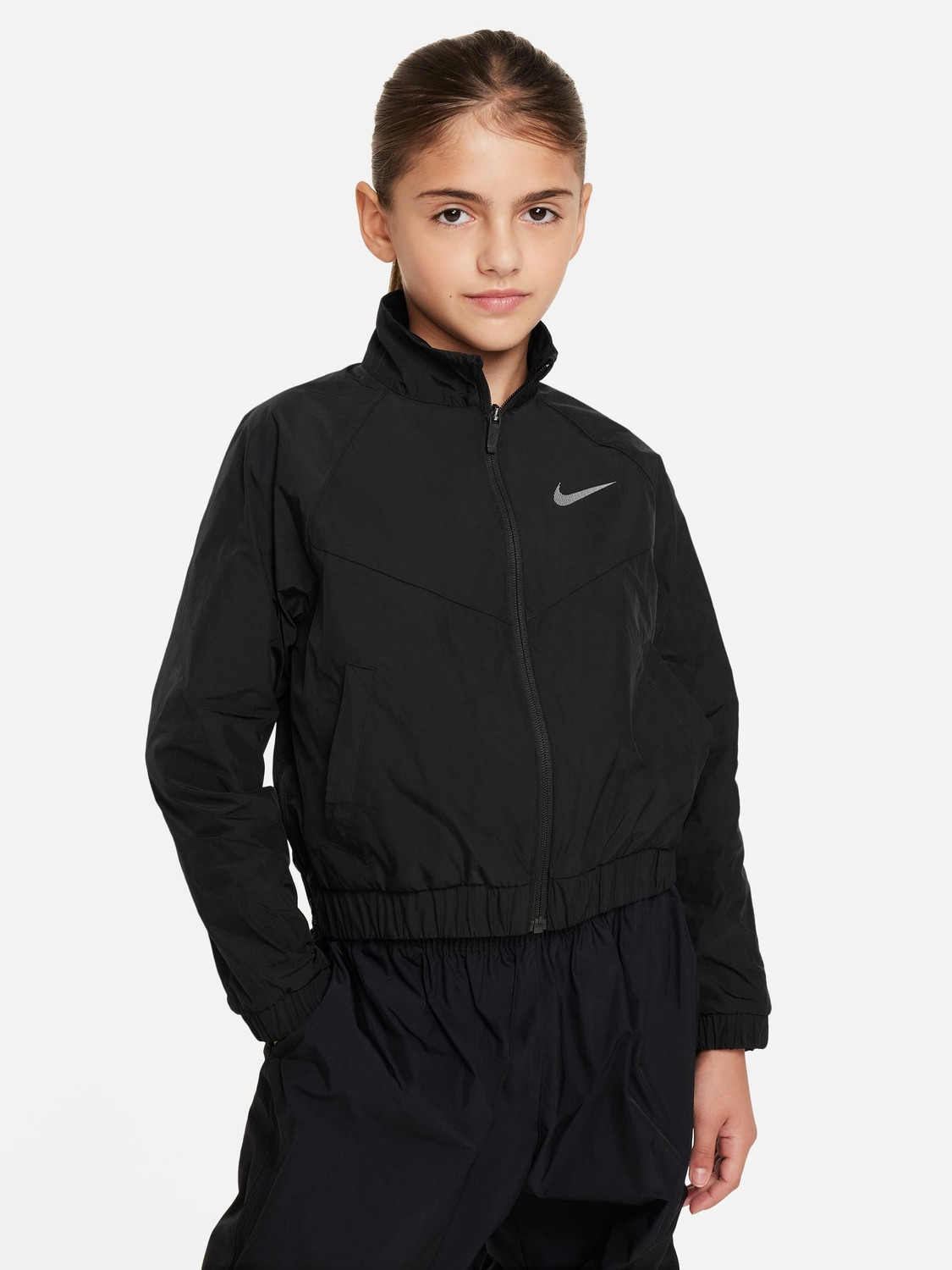 Image of NIKE Full Sleeve Solid Girls Jacket