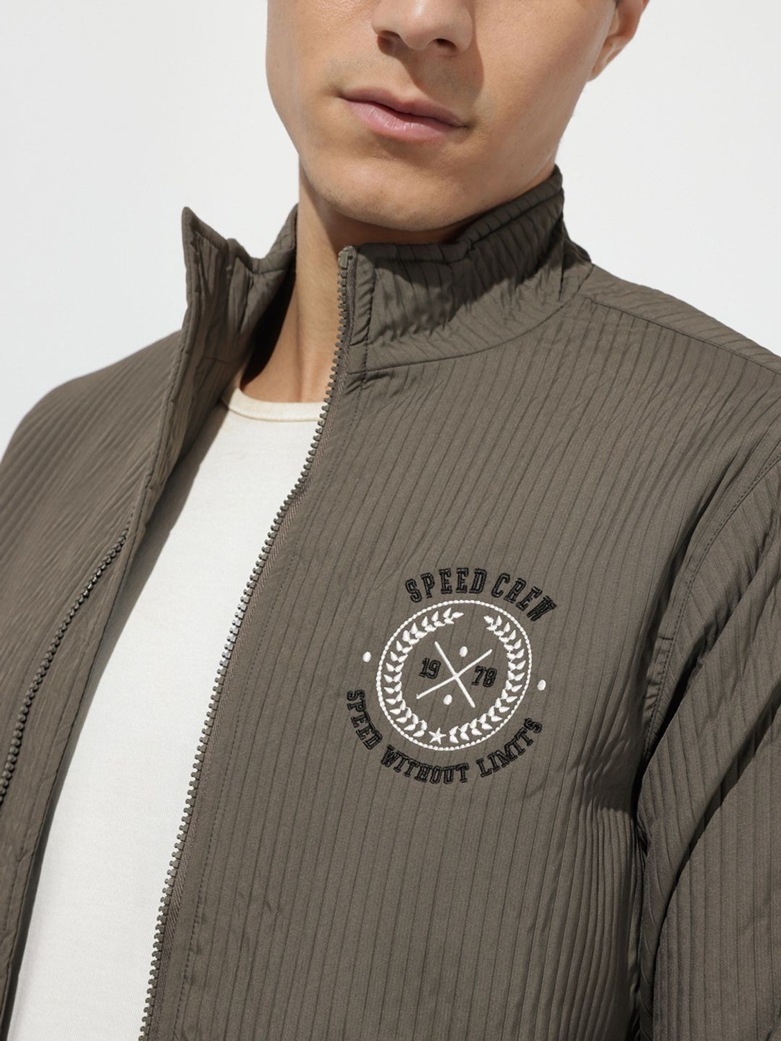 Image of Roadster Full Sleeve Striped Men Jacket