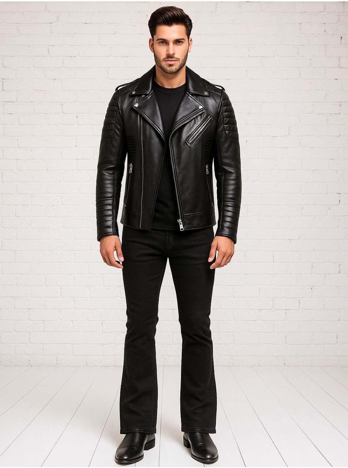Image of Shopfusionn Full Sleeve Solid Men Jacket