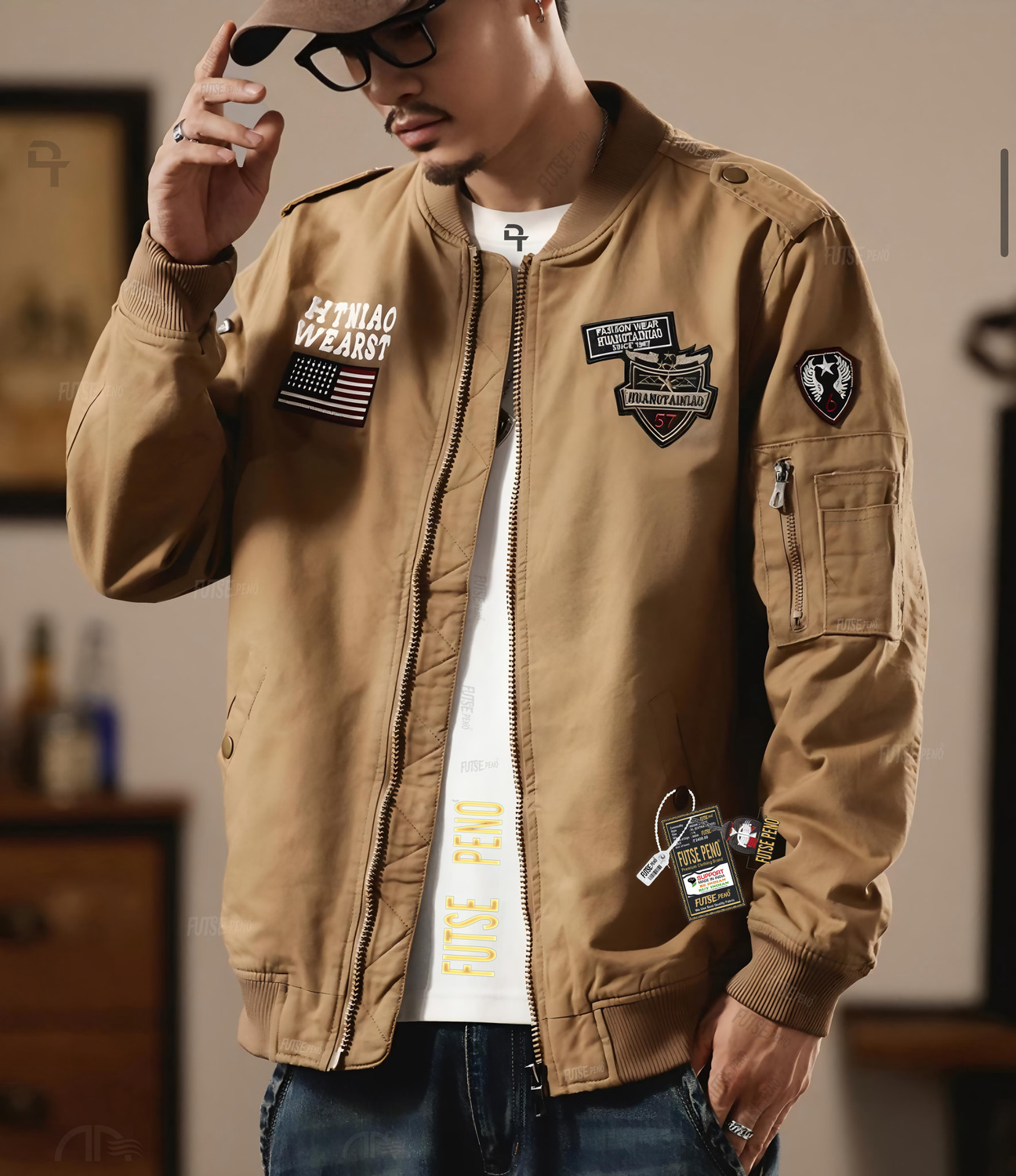 Image of FUTSE PENO Full Sleeve Solid Men Jacket