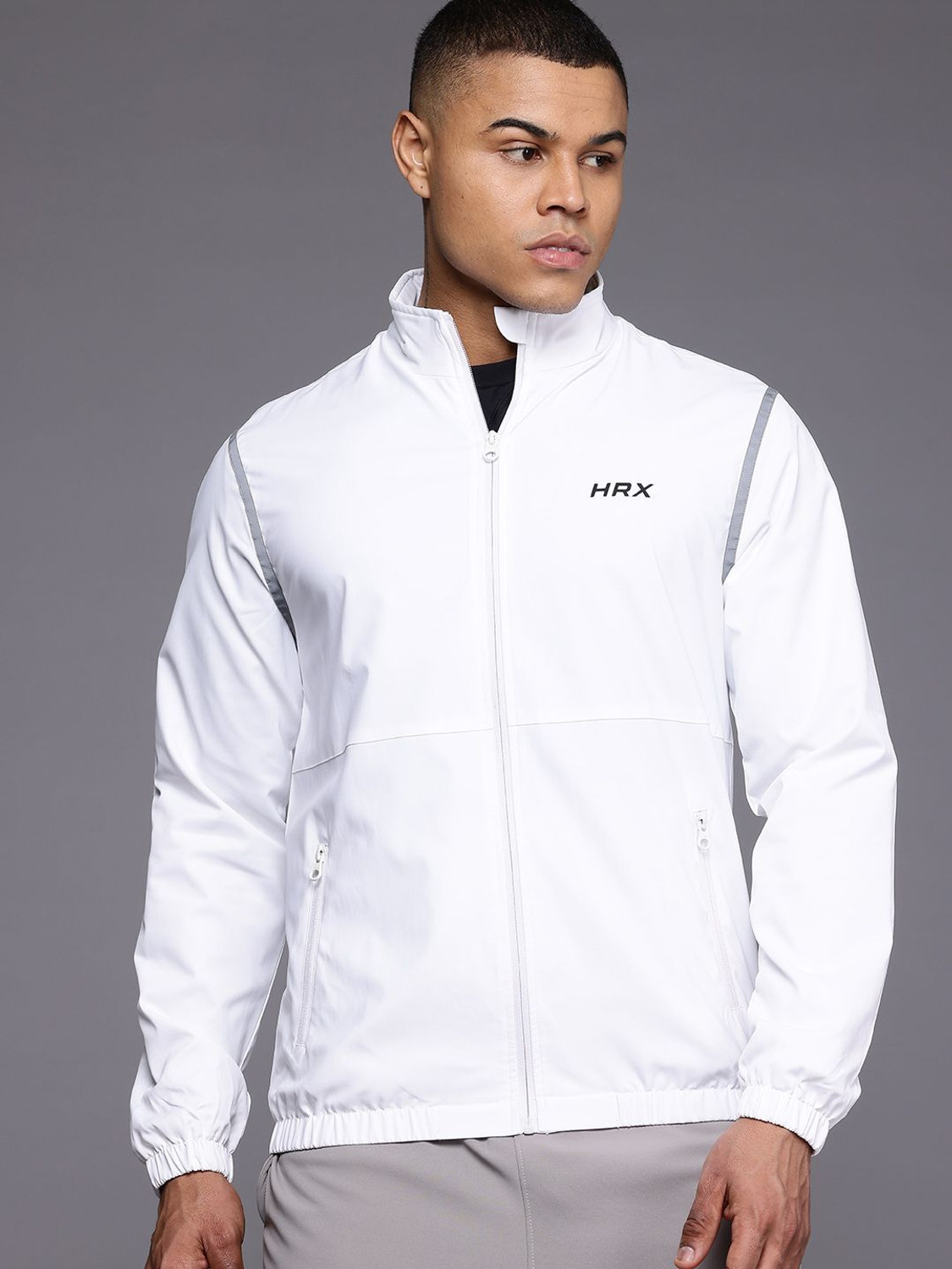 Image of HRX by Hrithik Roshan Men Solid Sports Jacket