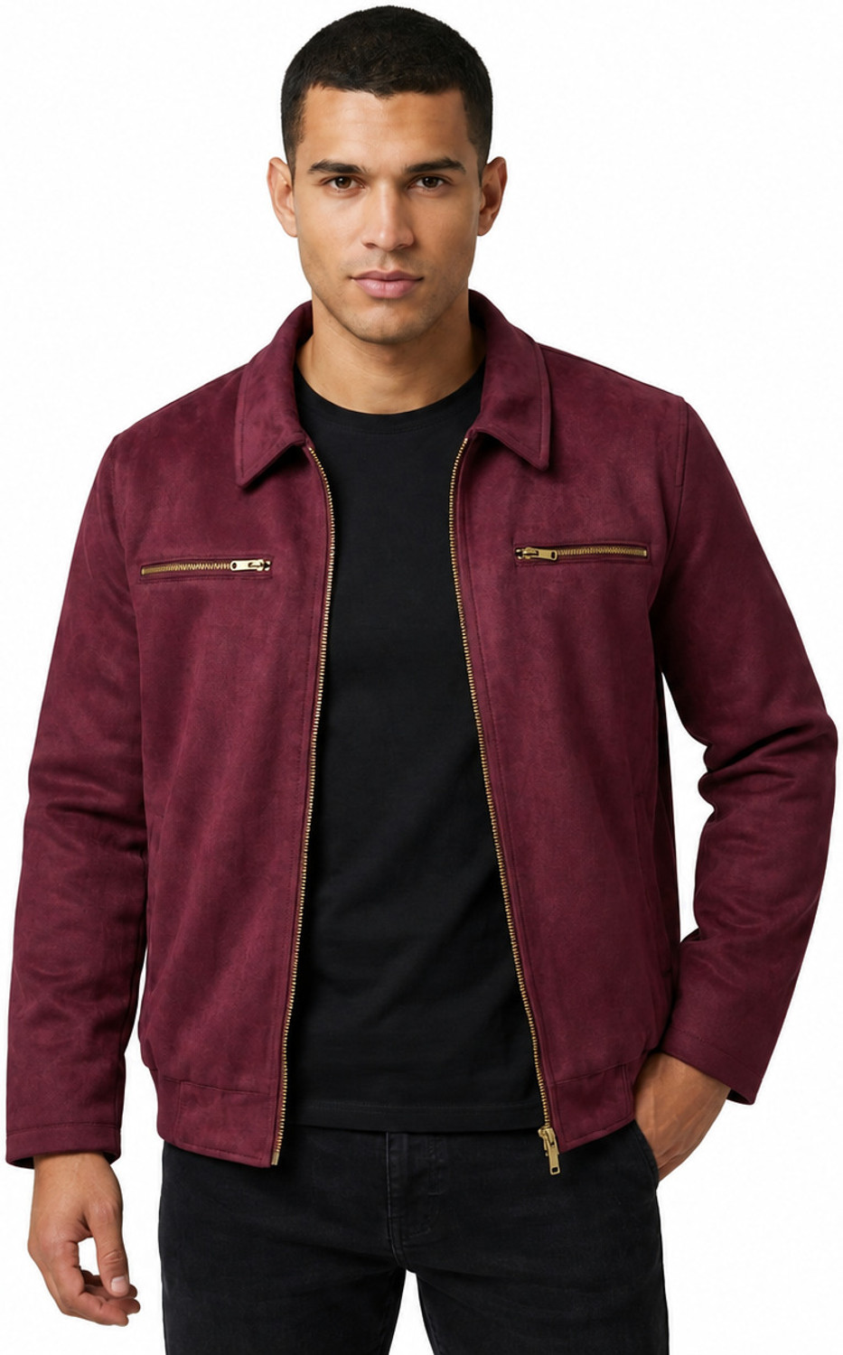 Image of Kesele Men Solid Biker /Riding Jacket