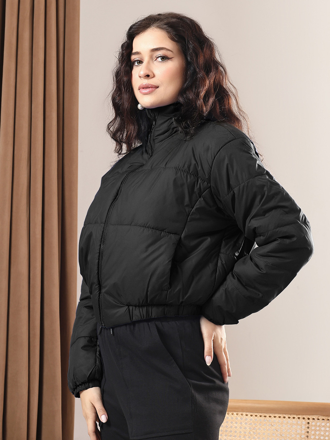 Image of KOTTY Women Solid Puffer Jacket