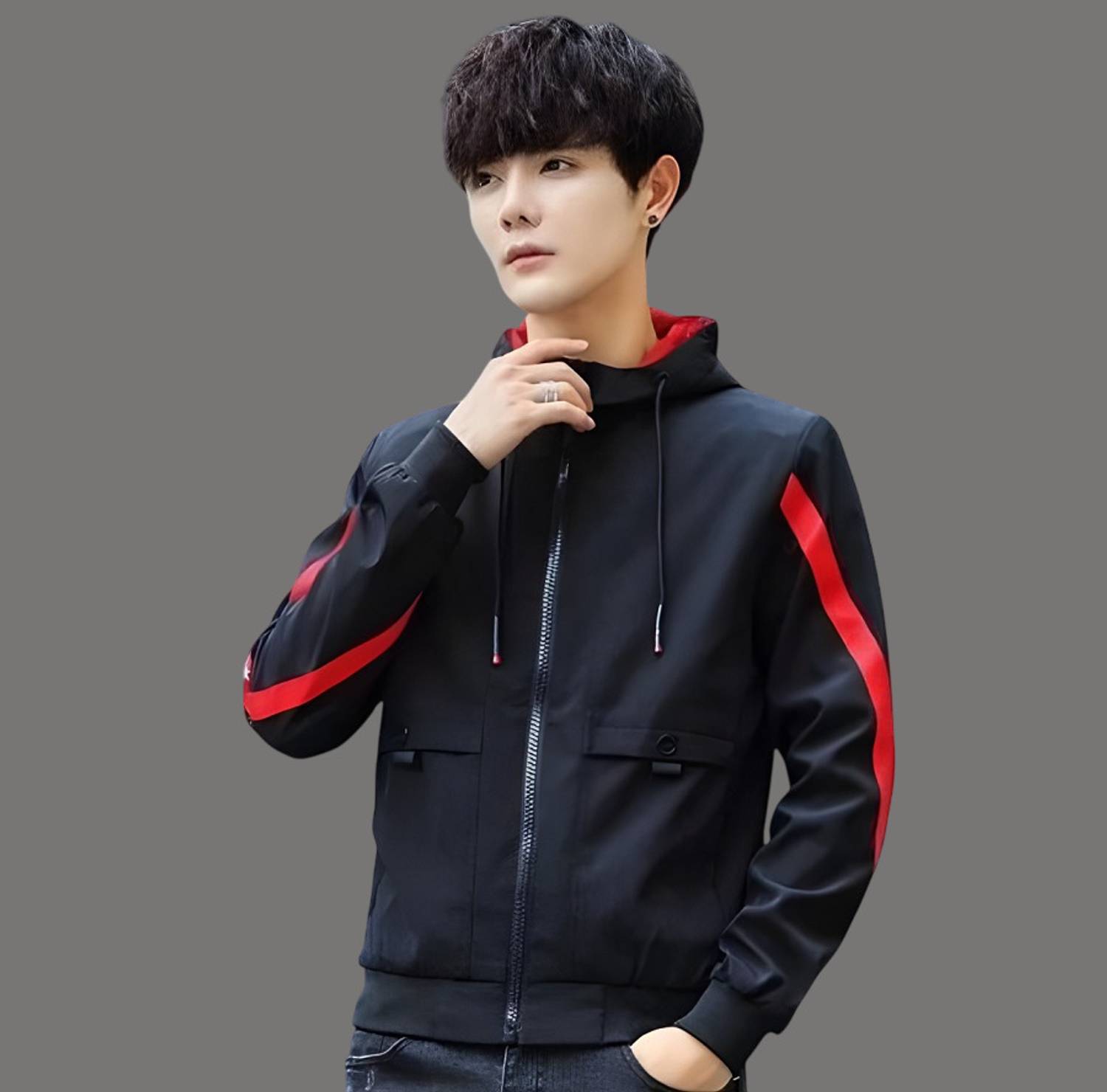 JNH Fashion Full Sleeve Colorblock Men Jacket - Image 3