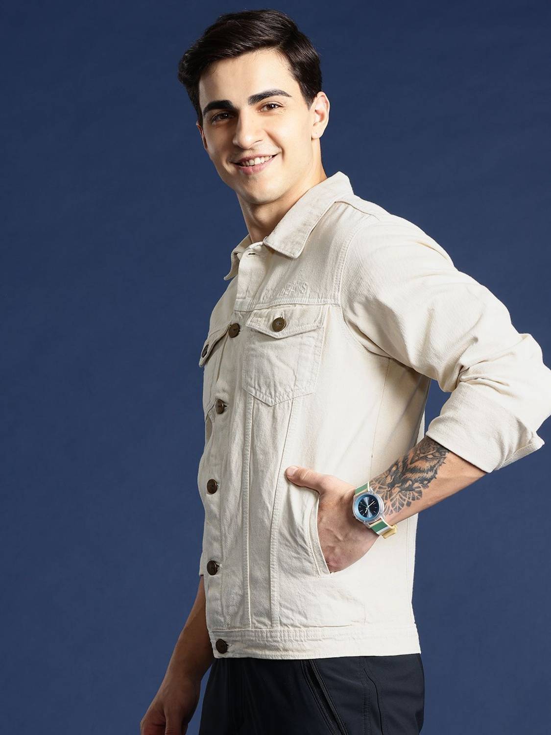 Mast & Harbour Blue Denim Jacket - Image 3