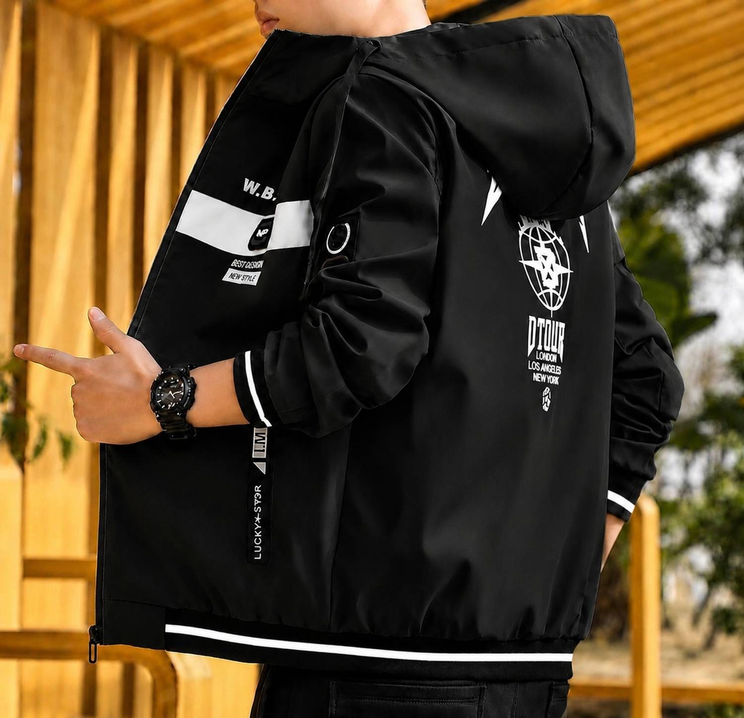 AZITIZ Full Sleeve Printed Men Jacket - Image 1