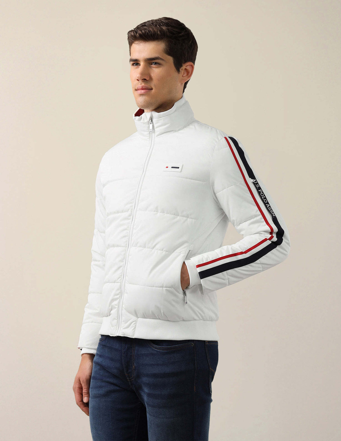 Image of U.S. POLO ASSN. Men Striped Parka Jacket