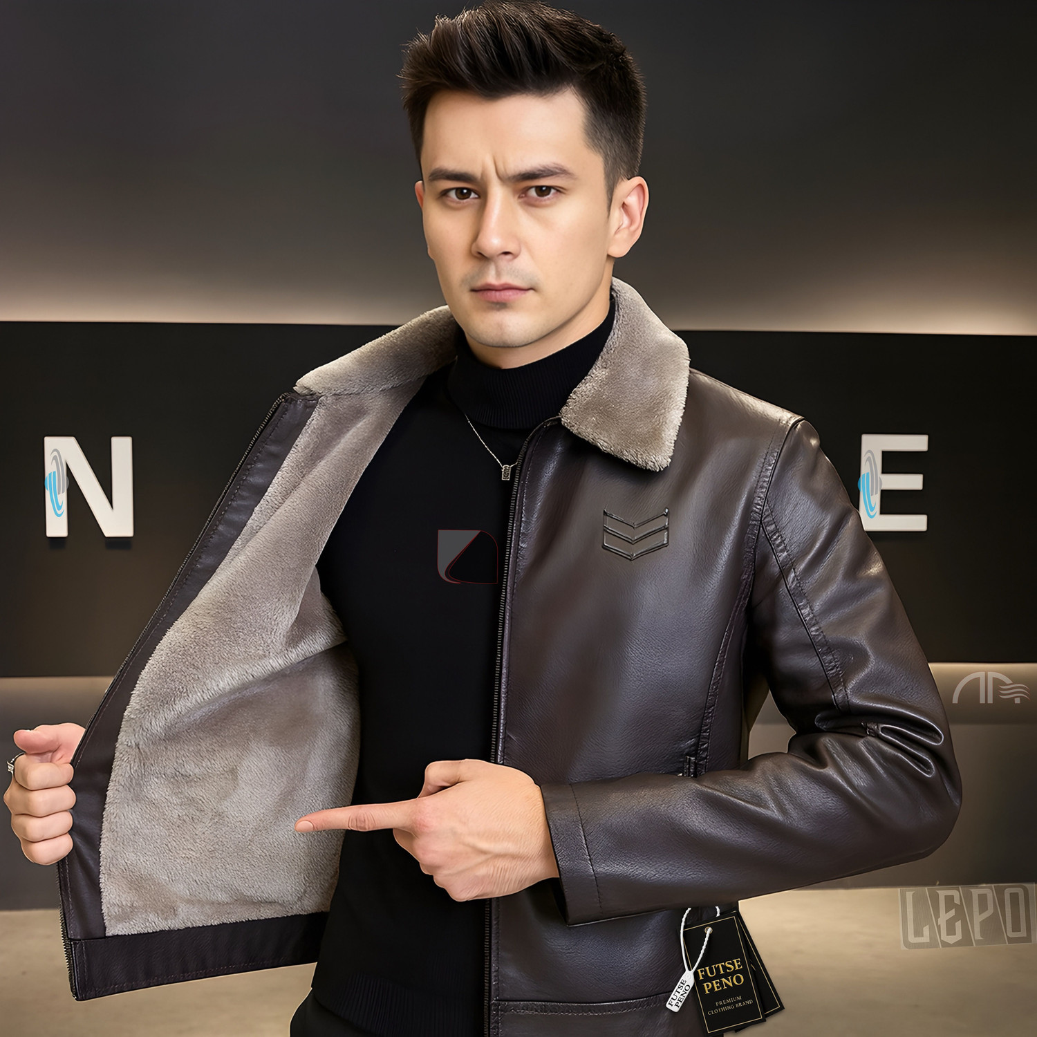 Image of FUTSE PENO Full Sleeve Solid Men Jacket