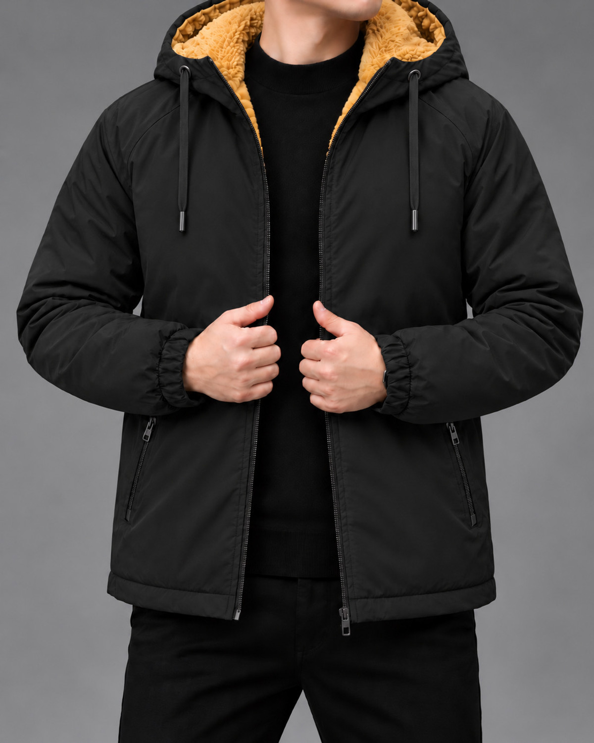 Image of Caraba Men Solid Casual Jacket