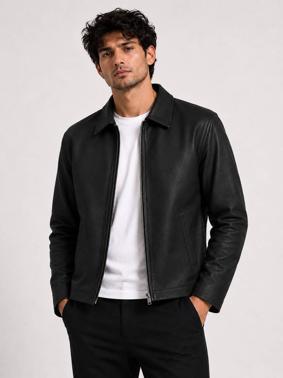LIZBEE Full Sleeve Solid Men Jacket