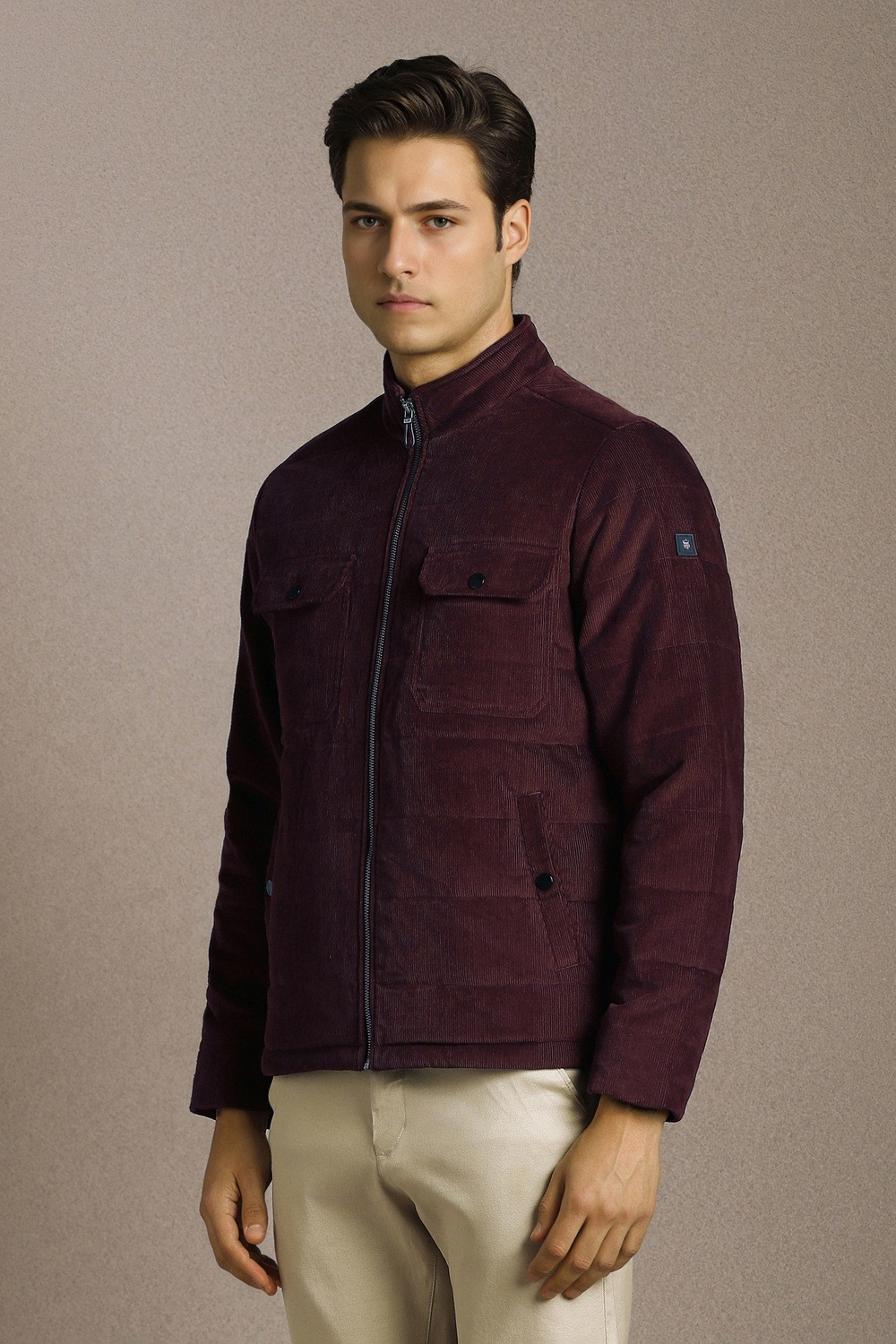 Image of LOUIS PHILIPPE Full Sleeve Solid Men Jacket