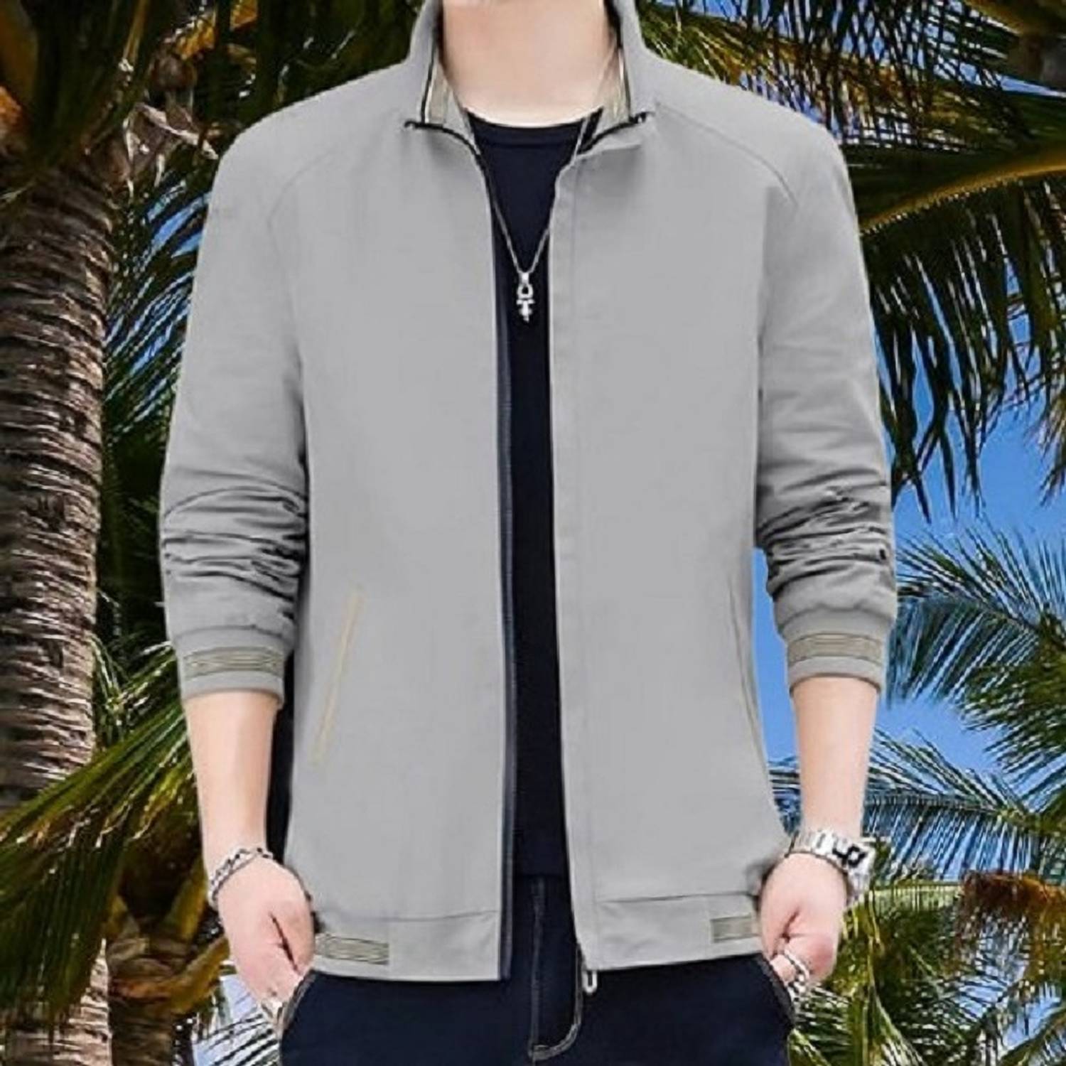 Tockcart Full Sleeve Solid Men Jacket - Image 4