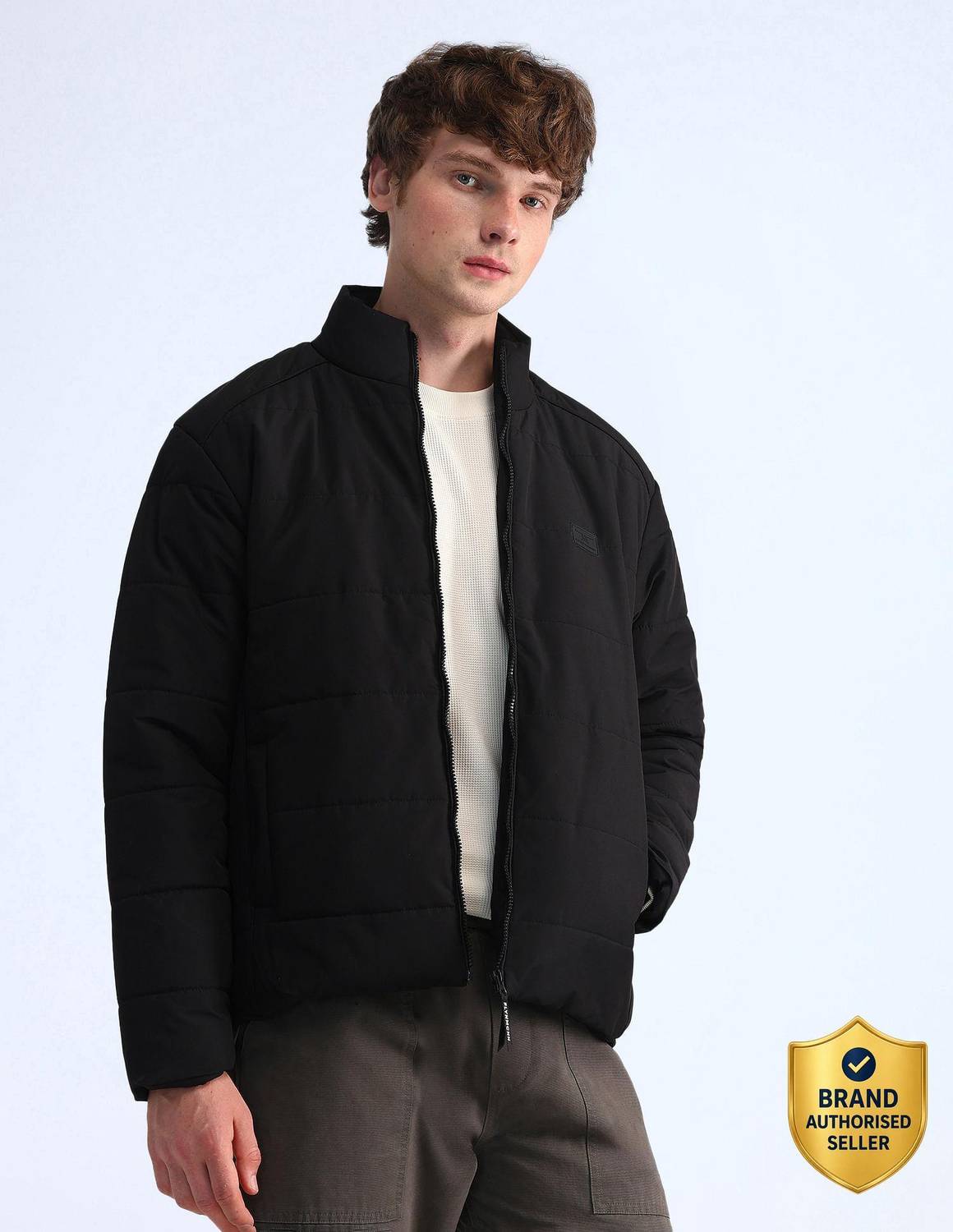 FLYING MACHINE Men Full Sleeve Solid Jacket - Image 1