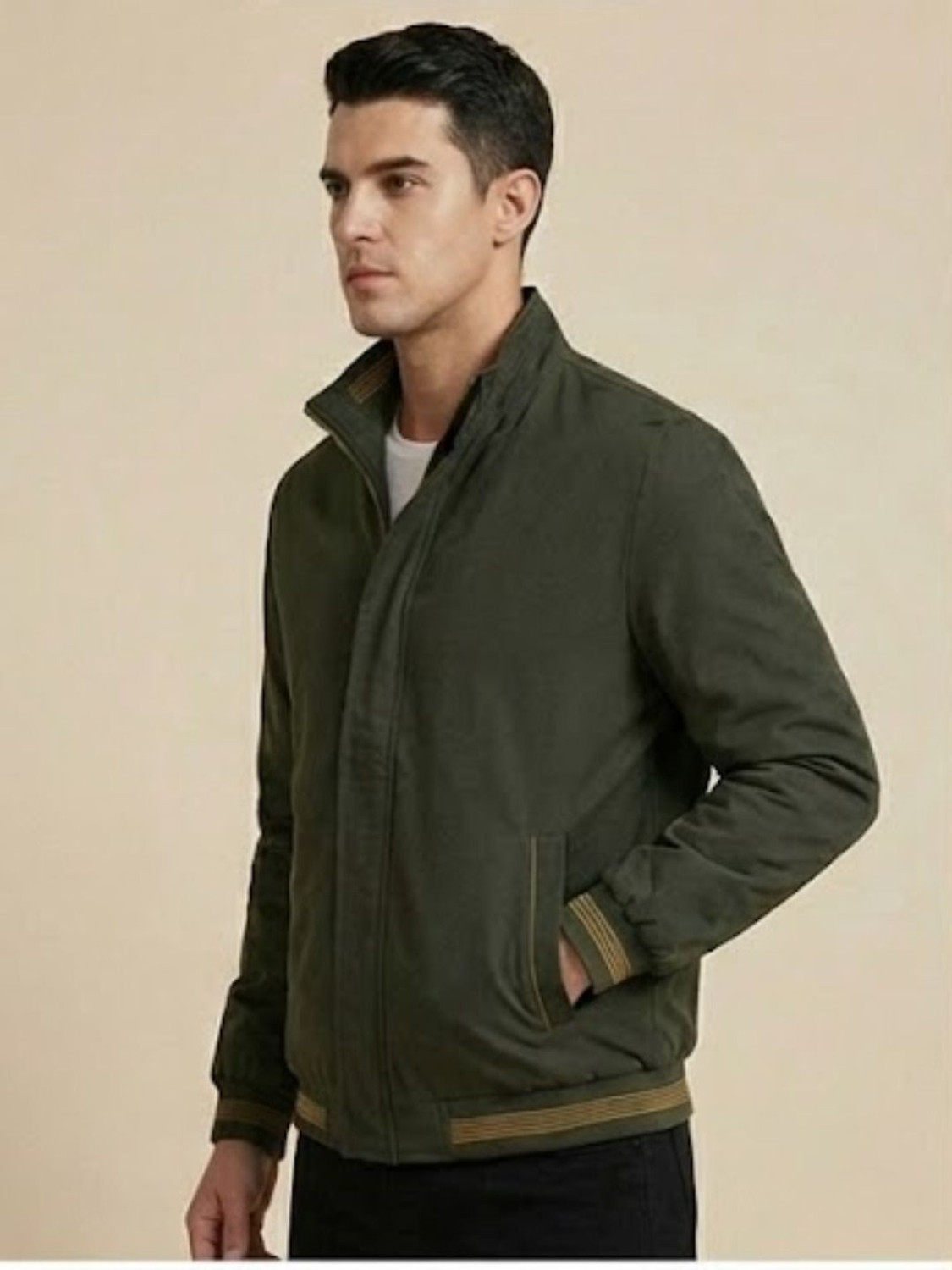 Image of Mia Fashion Full Sleeve Solid Men Jacket