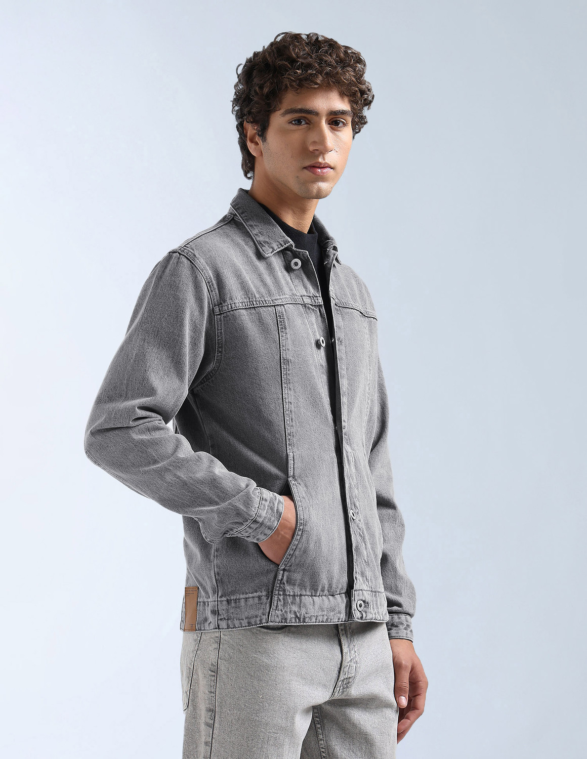 Image of FLYING MACHINE Men Solid Jacket