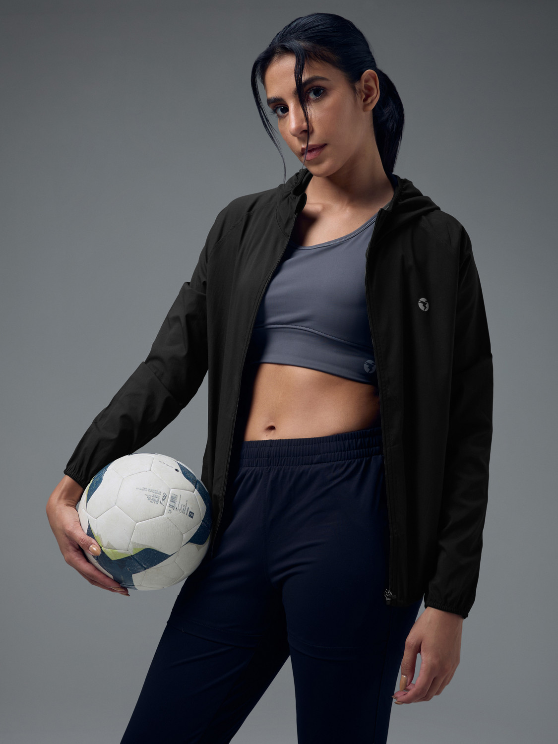 Image of TECHNOSPORT Full Sleeve Solid Women Jacket