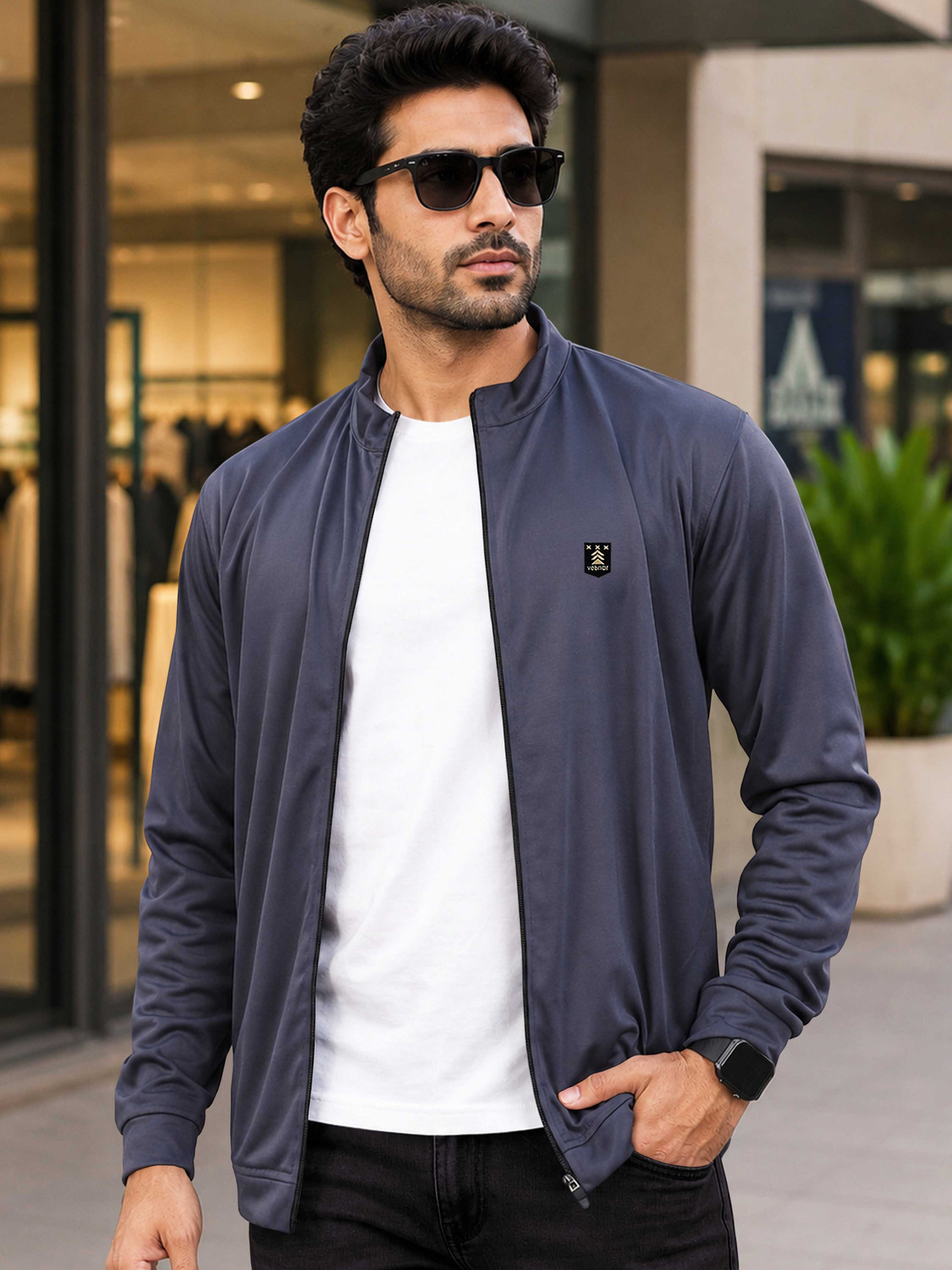 Image of VeBNoR Full Sleeve Solid Men Jacket