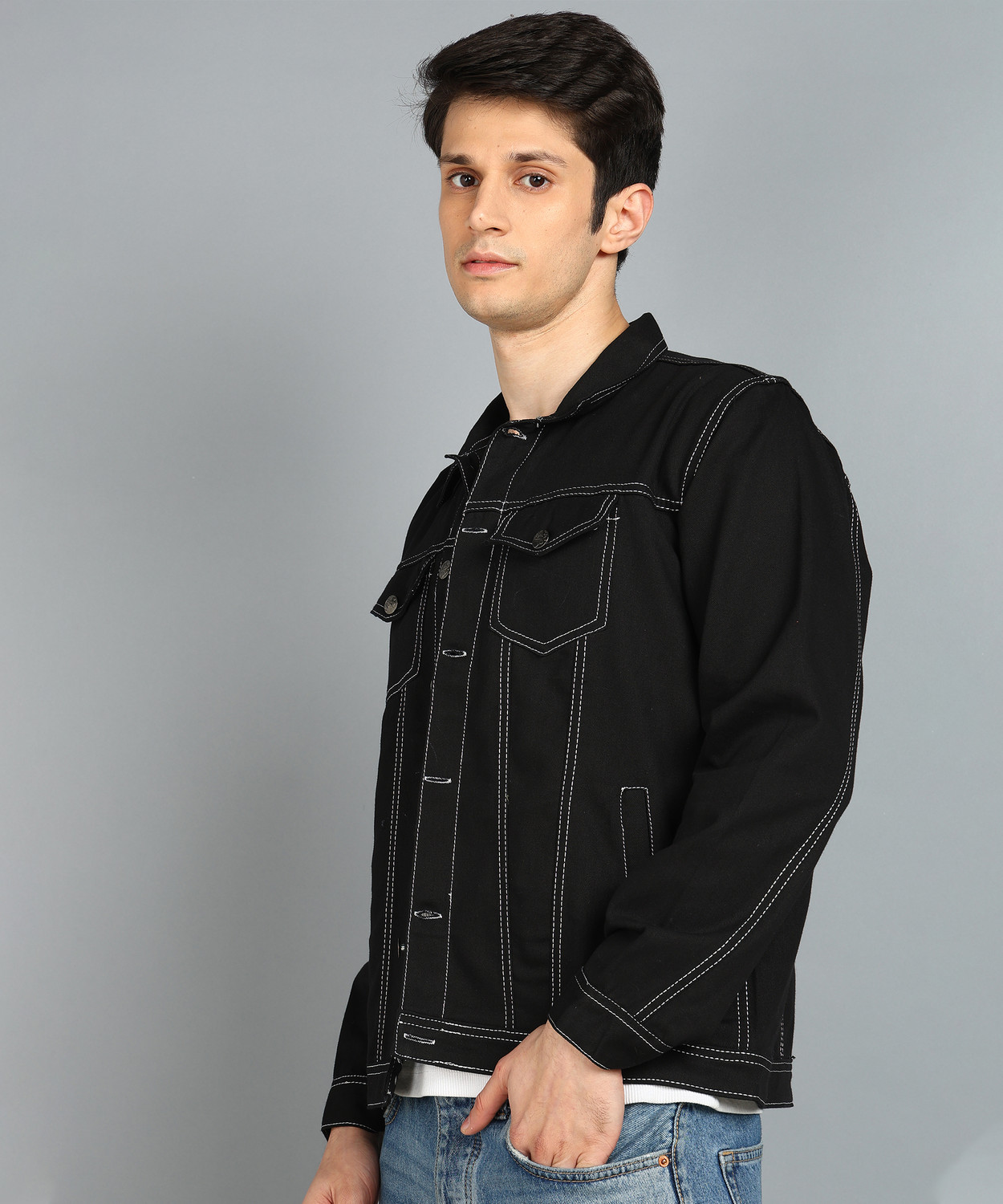 Image of MONTREZ Full Sleeve Solid Men Jacket