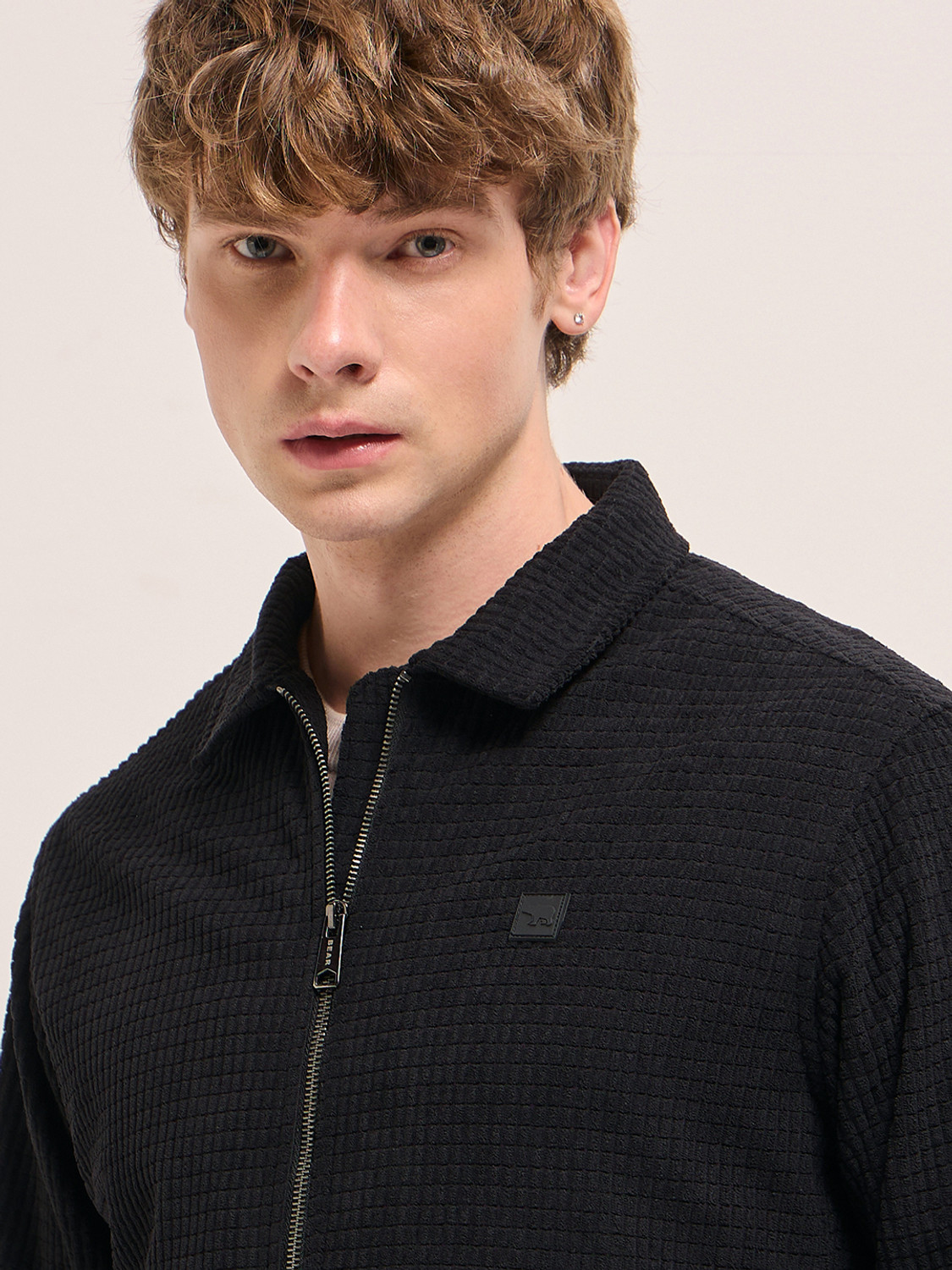 Image of THE BEAR HOUSE Full Sleeve Self Design Men Jacket