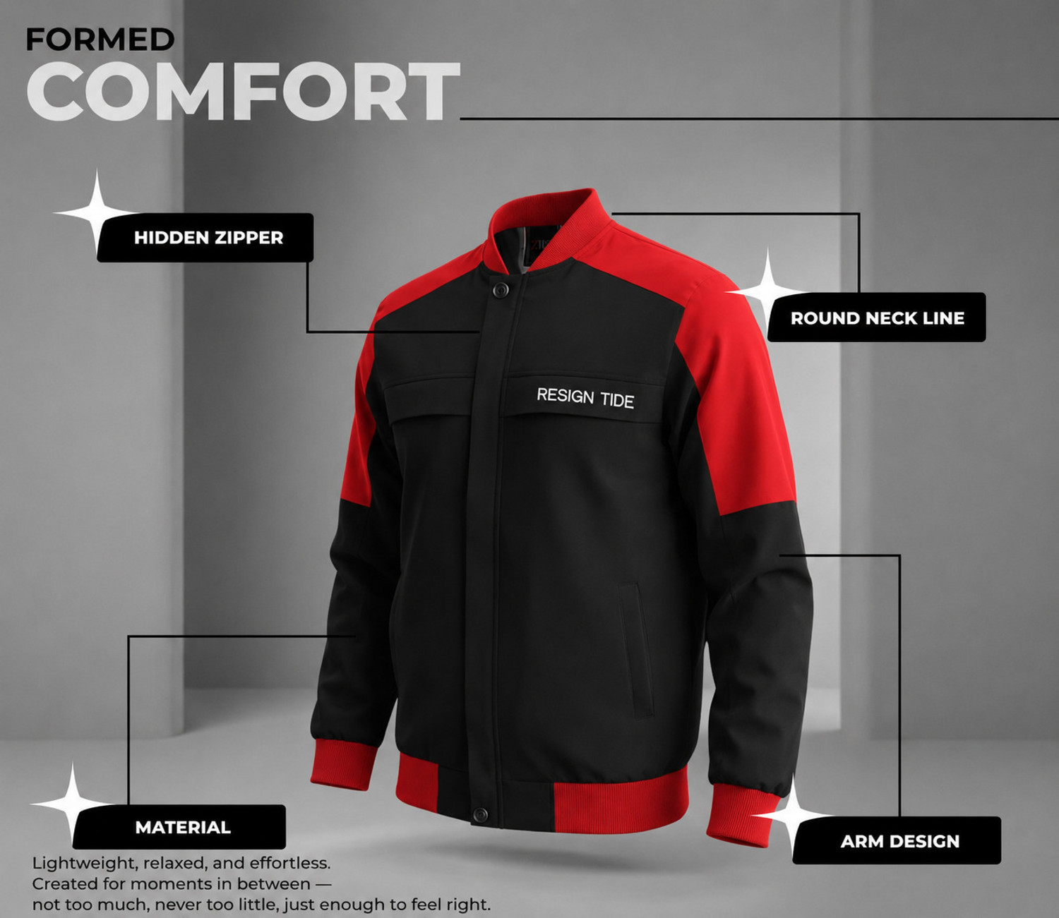 Image of LIZBEE Full Sleeve Colorblock Men Jacket