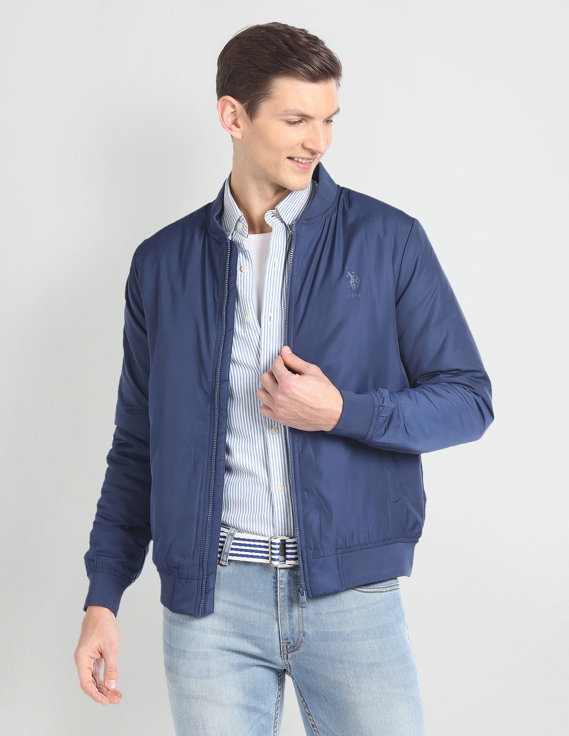 Image of U.S. POLO ASSN. Full Sleeve Solid Men Jacket