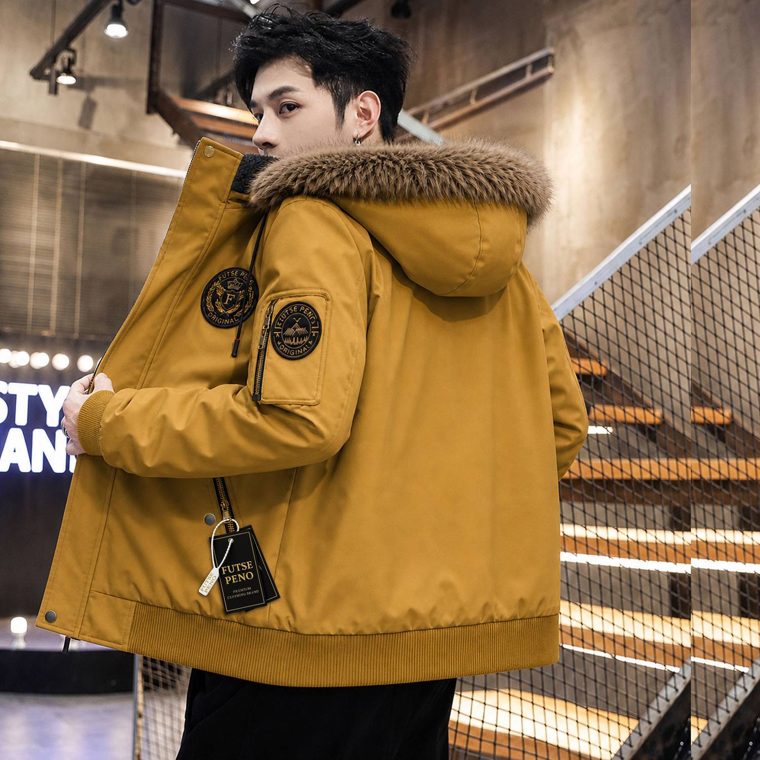 FUTSE PENO Full Sleeve Solid Men Jacket - Image 2