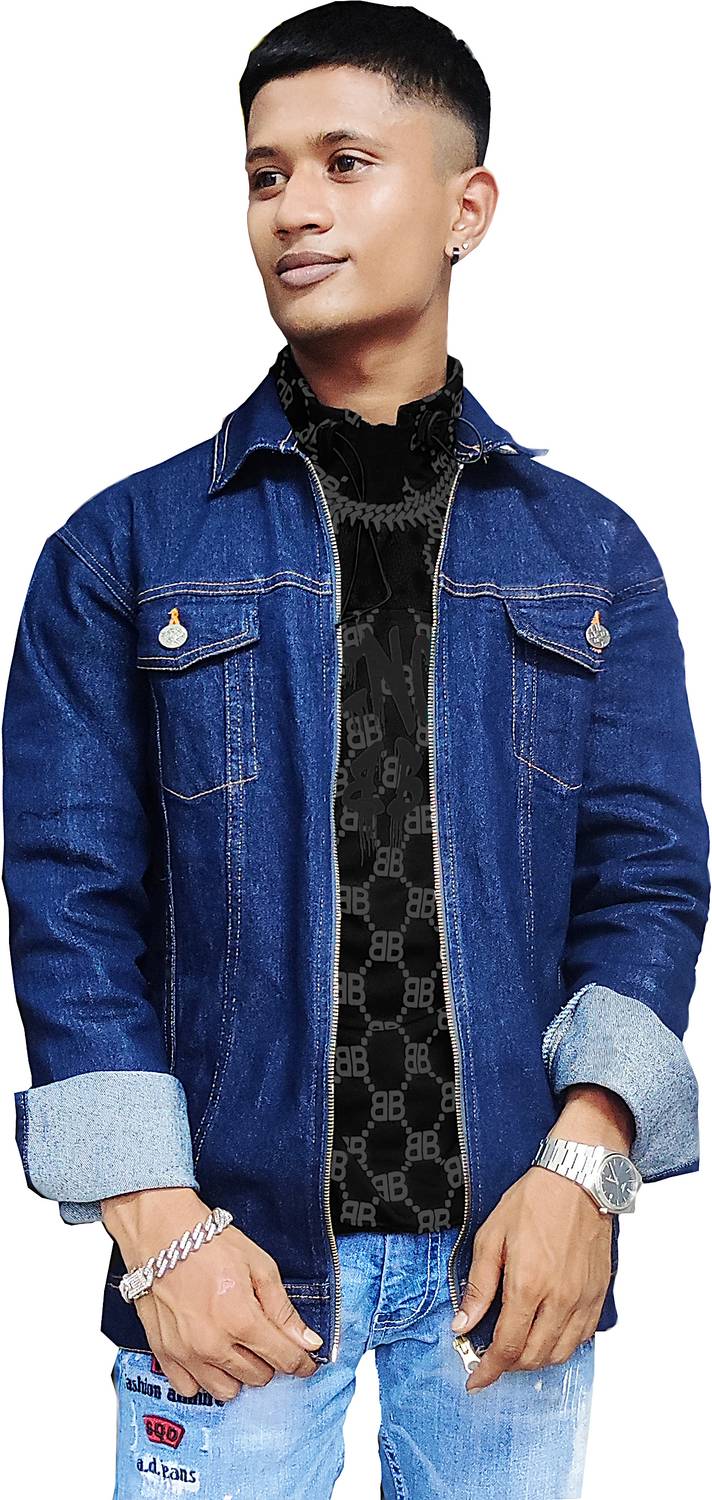 ATHRZ Full Sleeve Solid Men Denim Jacket