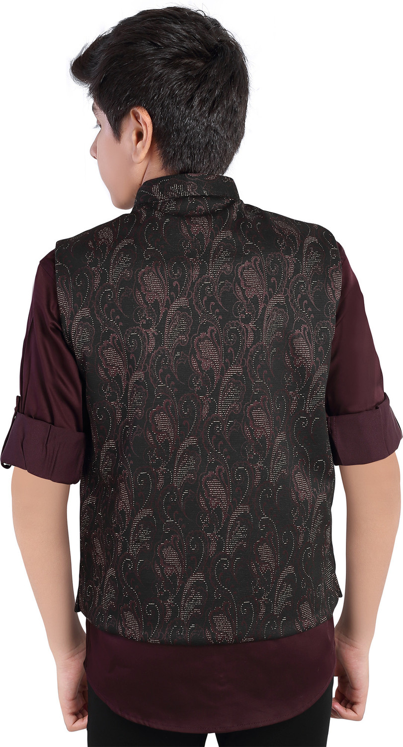 Image of Charchit Sleeveless Printed Boys Jacket