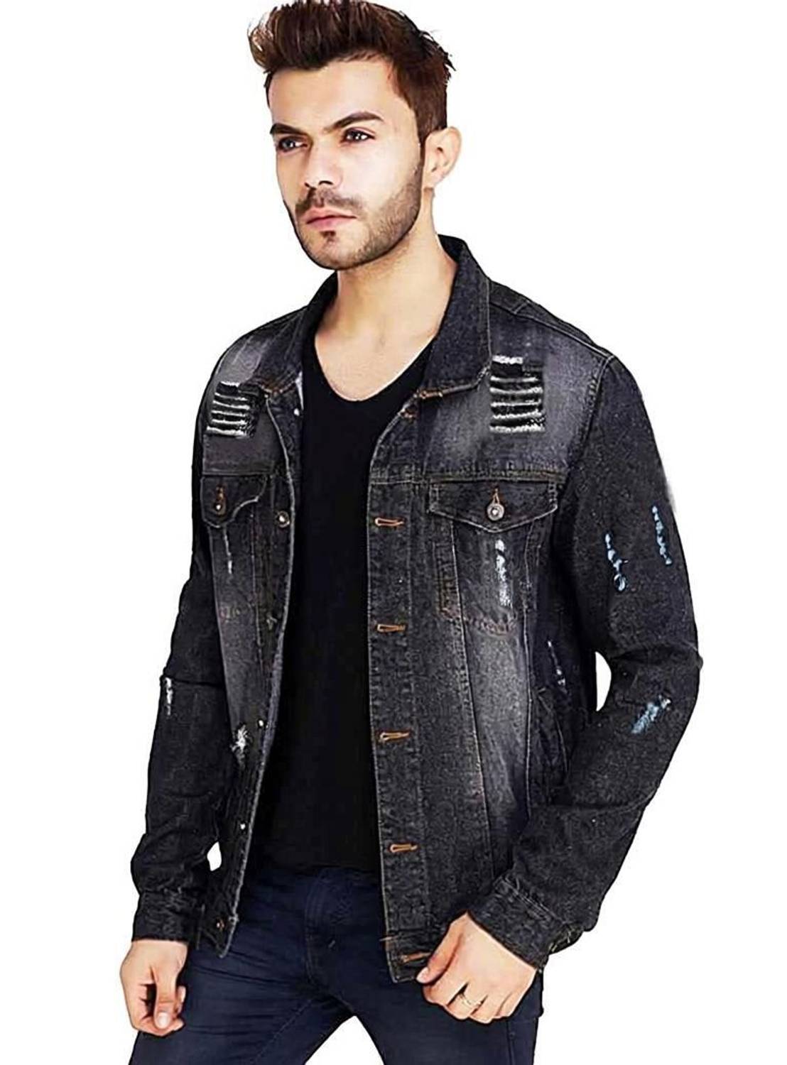 ATHRZ Full Sleeve Washed Men Denim Jacket