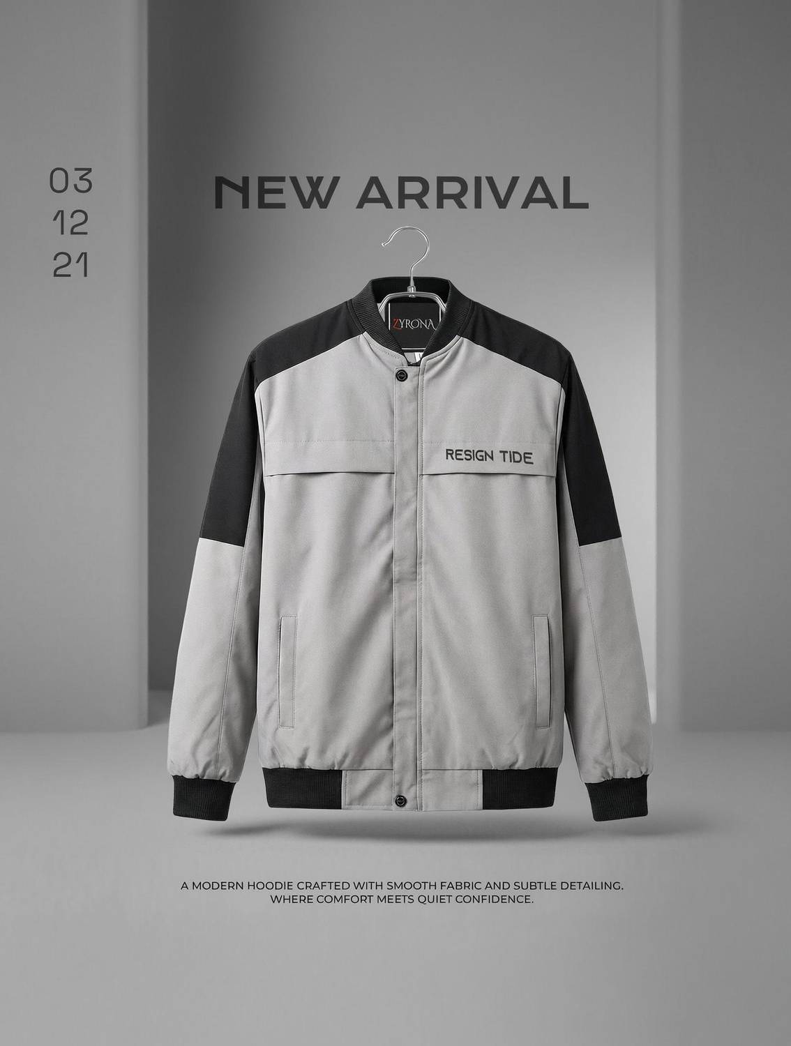 LIZBEE Full Sleeve Colorblock Men Jacket - Image 1