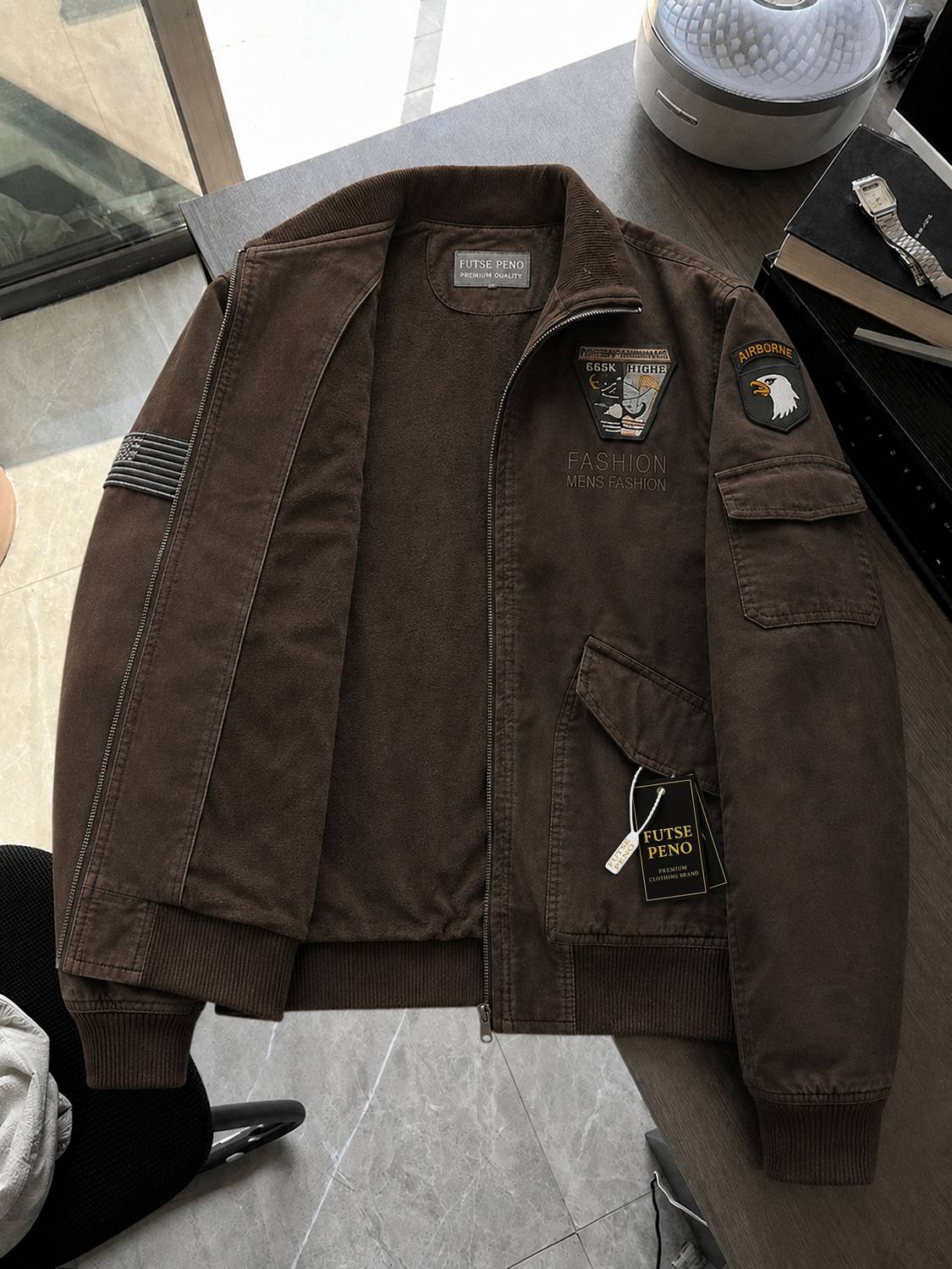 FUTSE PENO Full Sleeve Applique Men Jacket - Image 2