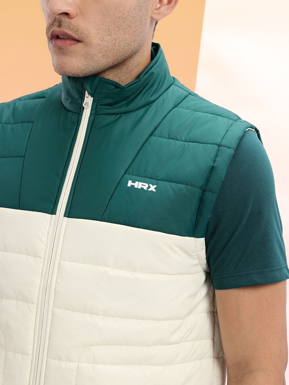 Image of HRX by Hrithik Roshan Men Colorblock Casual Jacket