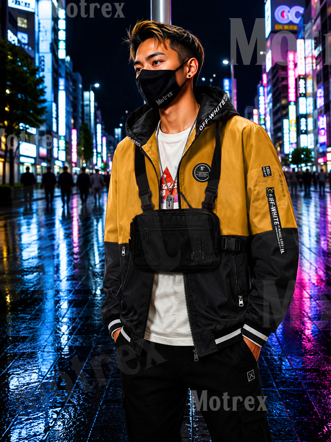 Image of MOTREX Men Colorblock Casual Jacket